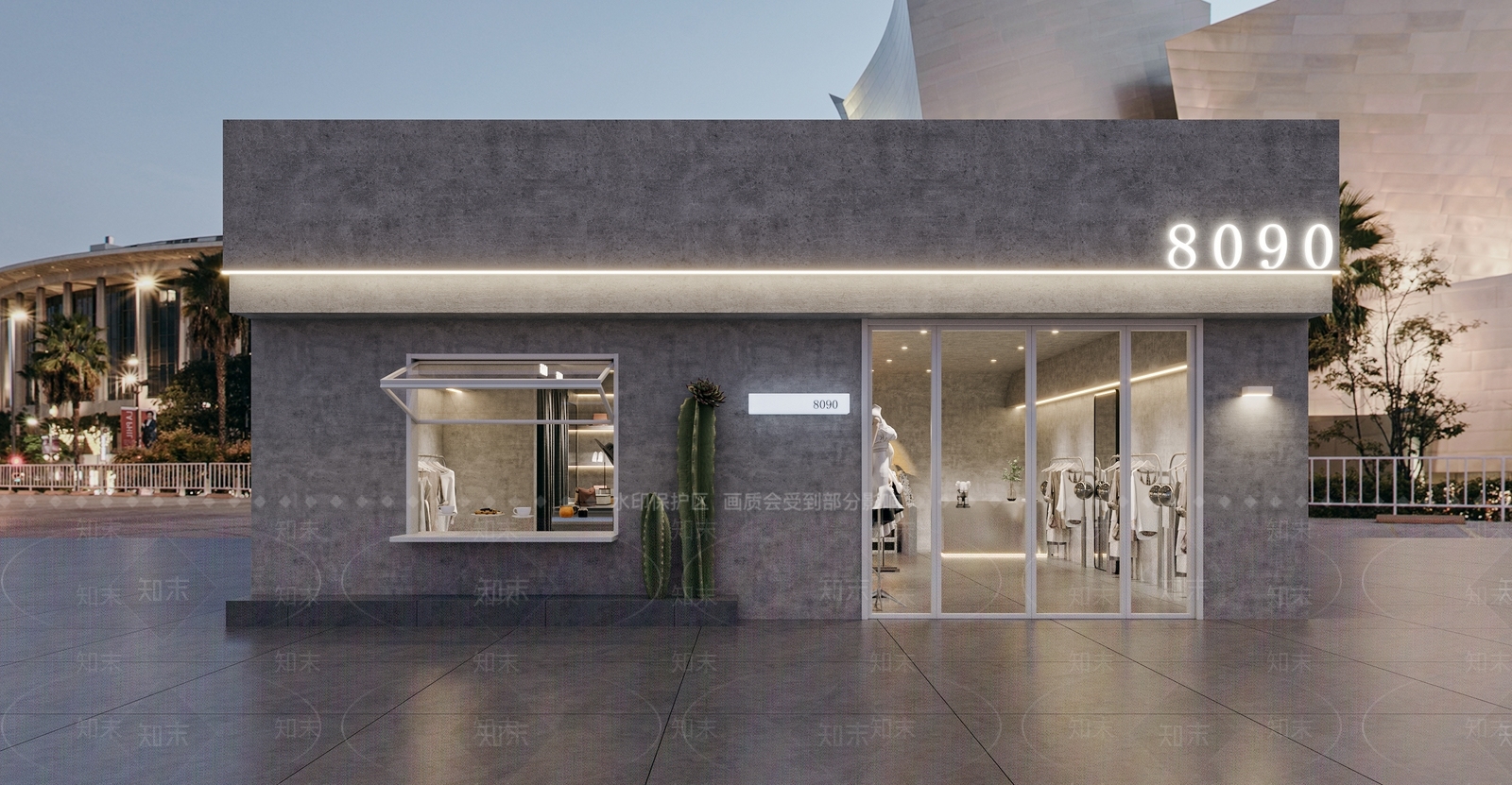 工业风服装店3D模型下载【ID:1119636823】