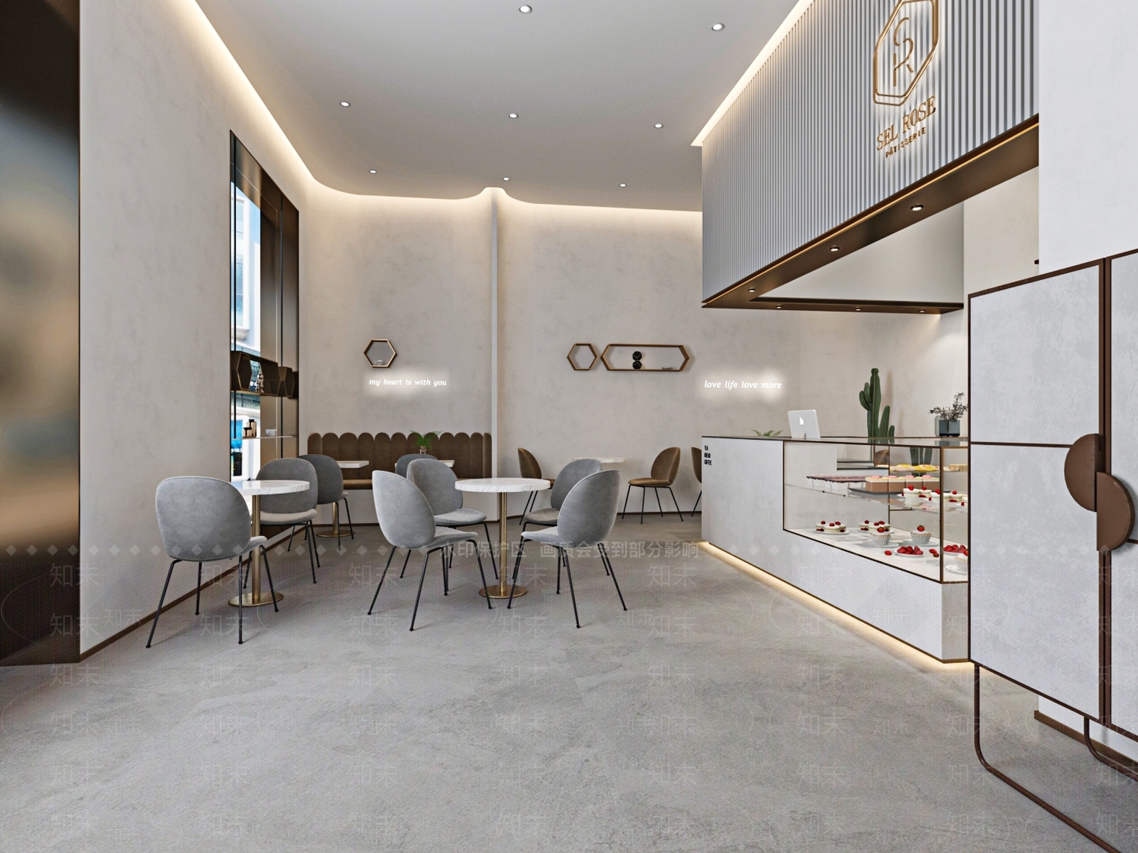 现代奶茶店3D模型下载【ID:1119649426】