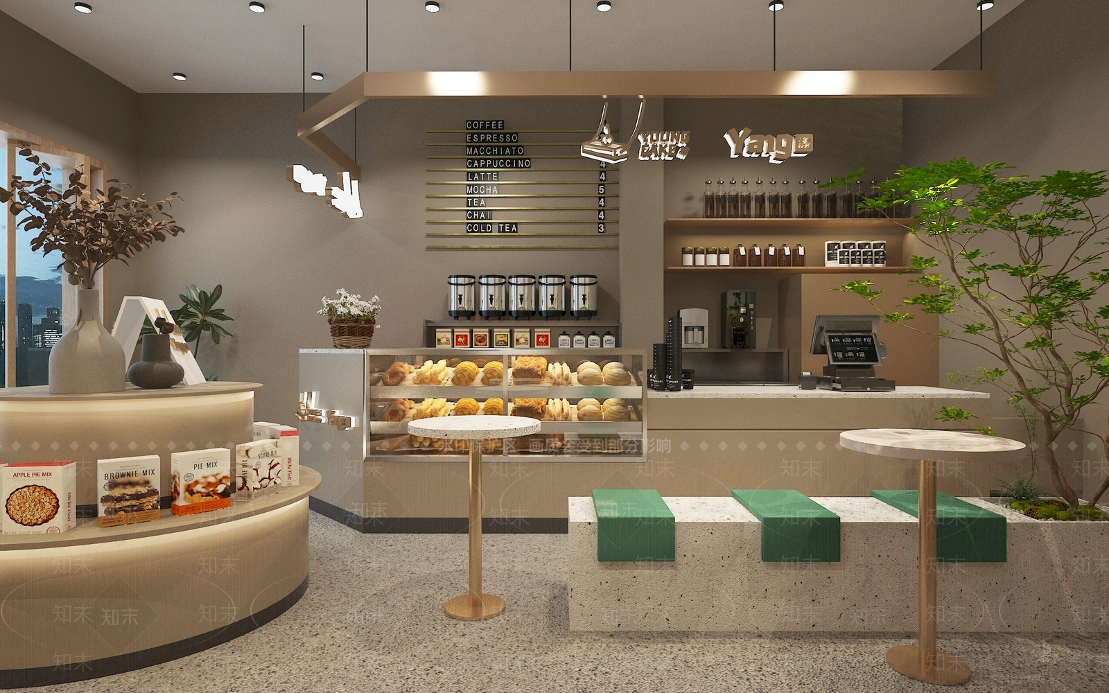 现代甜品店3D模型下载【ID:1119650547】