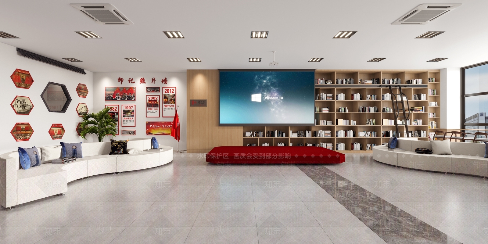 现代党建活动室3D模型下载【ID:1119668910】