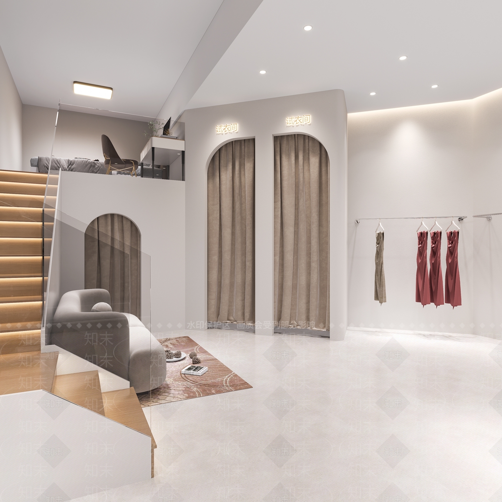 现代女装店3D模型下载【ID:1119678471】