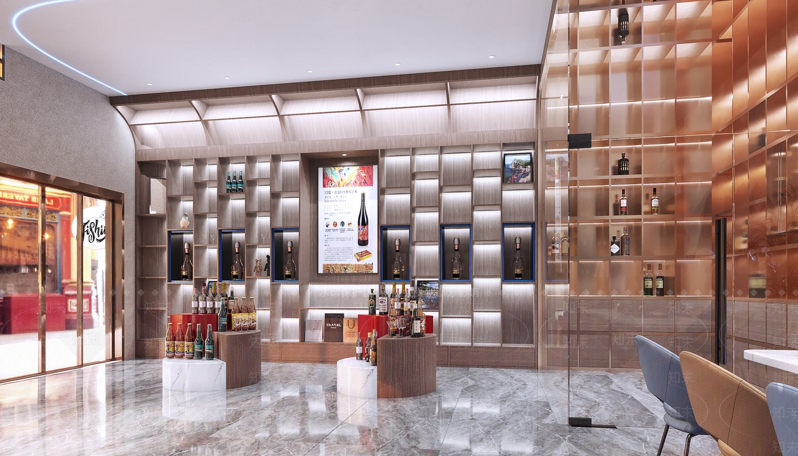 现代葡萄酒店3D模型下载【ID:1119677994】