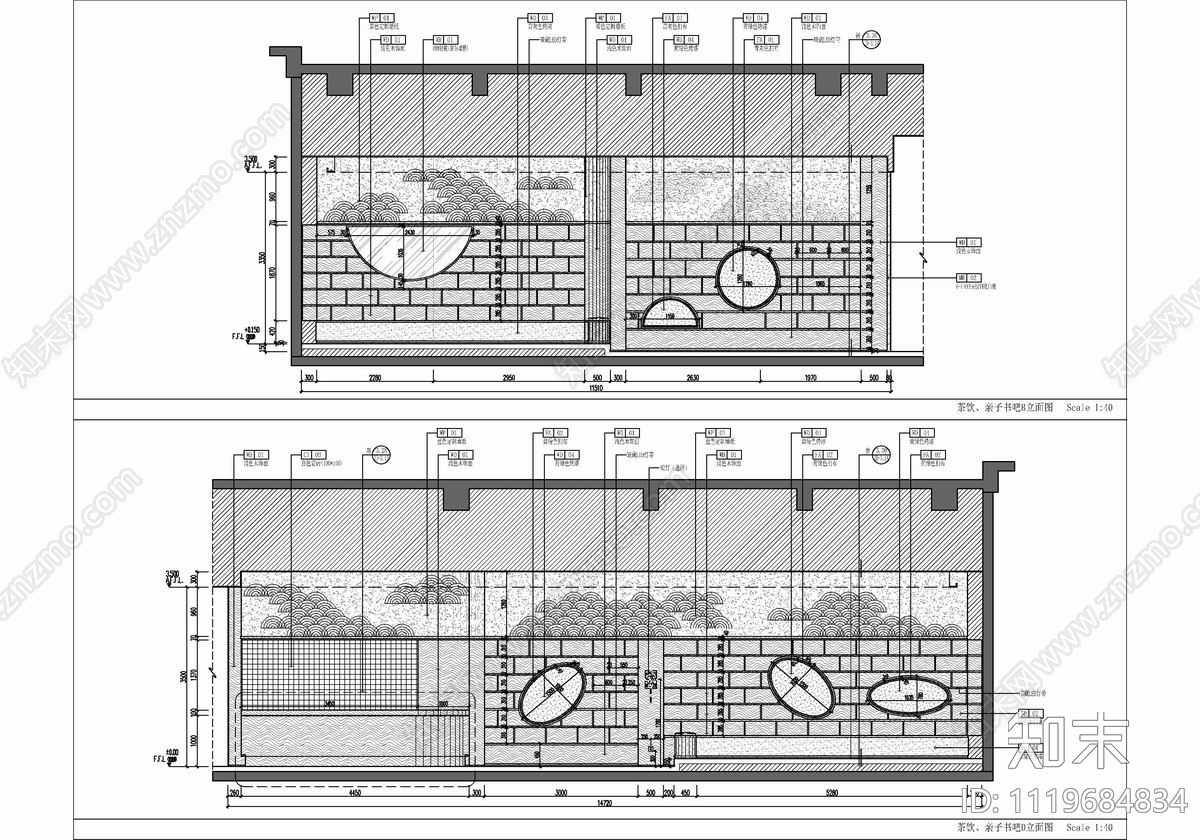 1000㎡儿童成长亲子休闲娱乐会所施工图施工图下载【ID:1119684834】