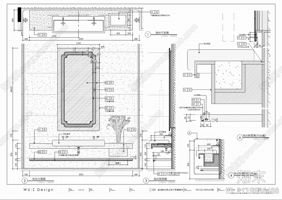 1800㎡售楼处会所销售中心CAD施工图cad施工图下载【ID:1119686488】
