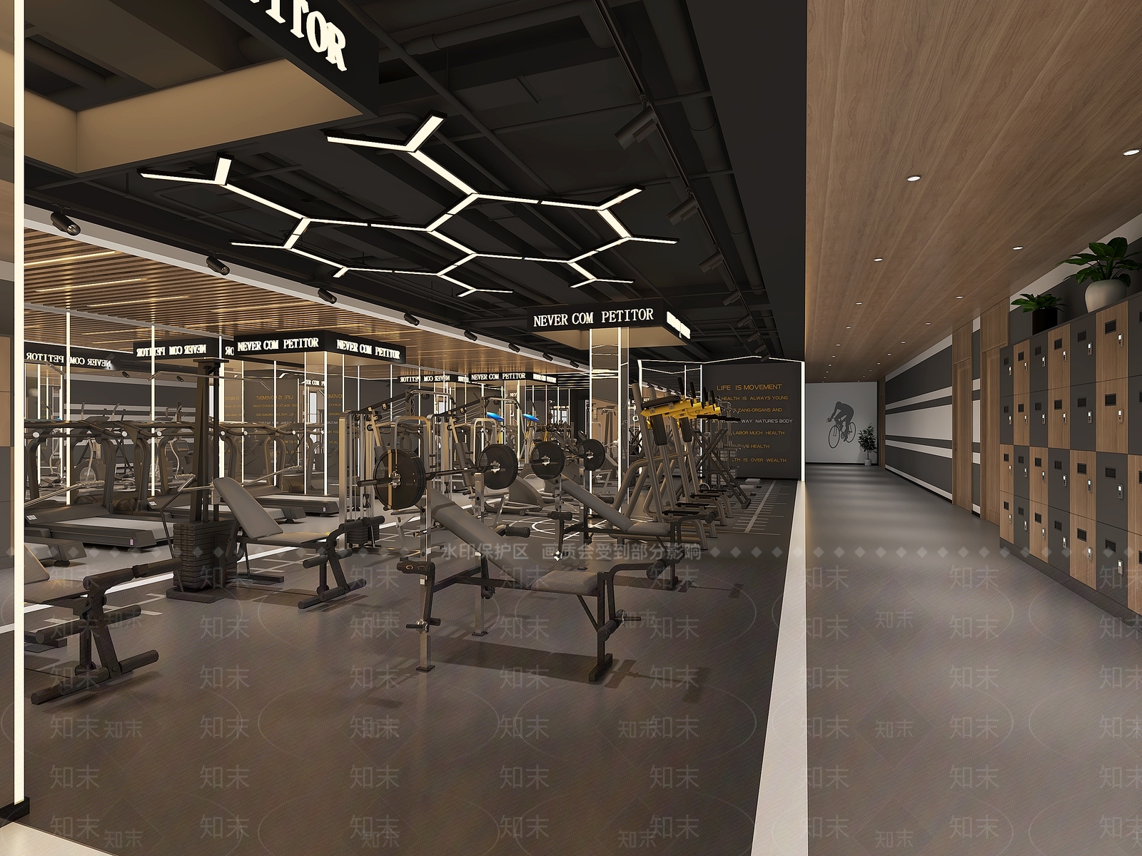 现代健身房3D模型下载【ID:1119695160】