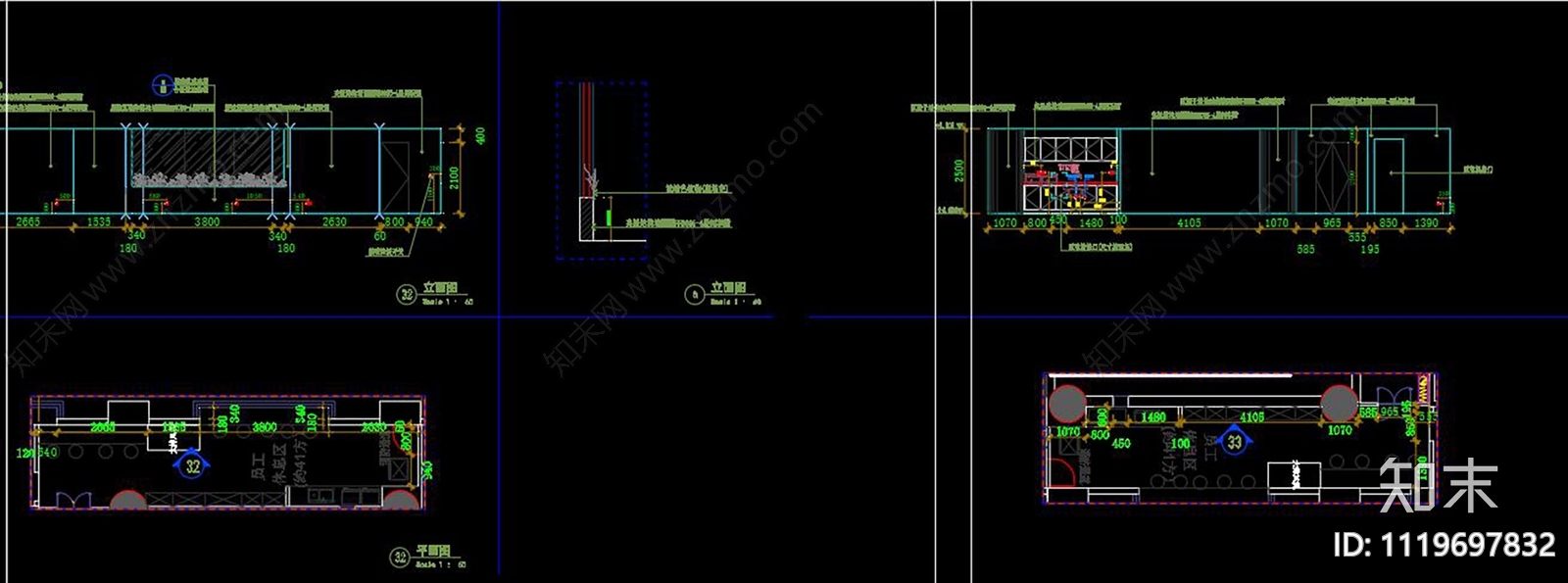 家具品牌专卖店展厅cad施工图下载【ID:1119697832】