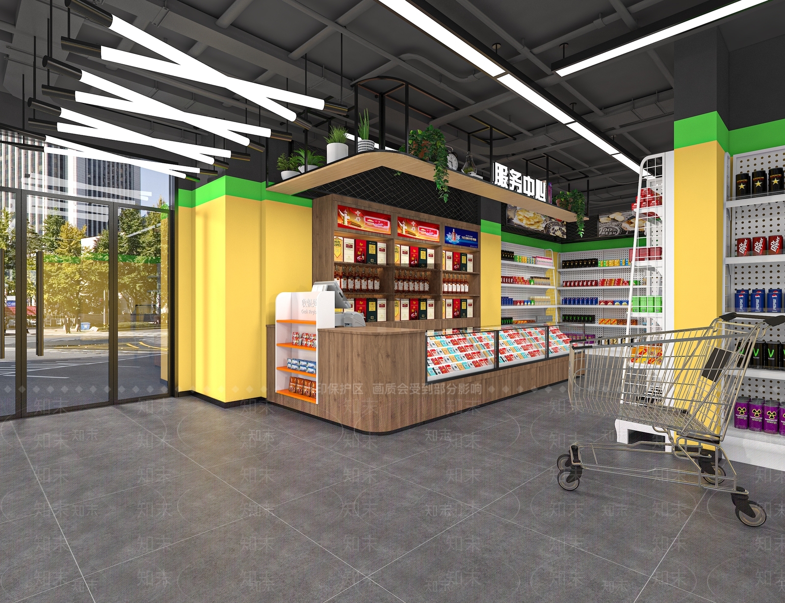 现代超市3D模型下载【ID:1119701847】