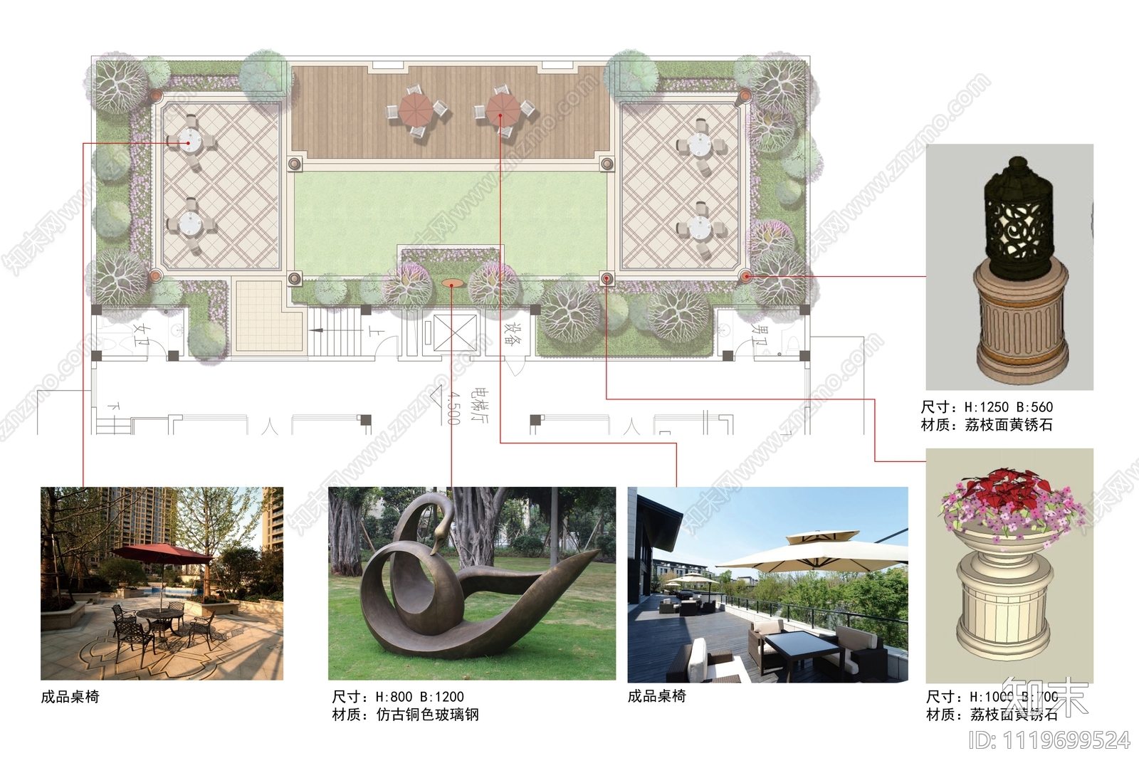 欧式古典屋顶花园节点详图施工图cad施工图下载【ID:1119699524】