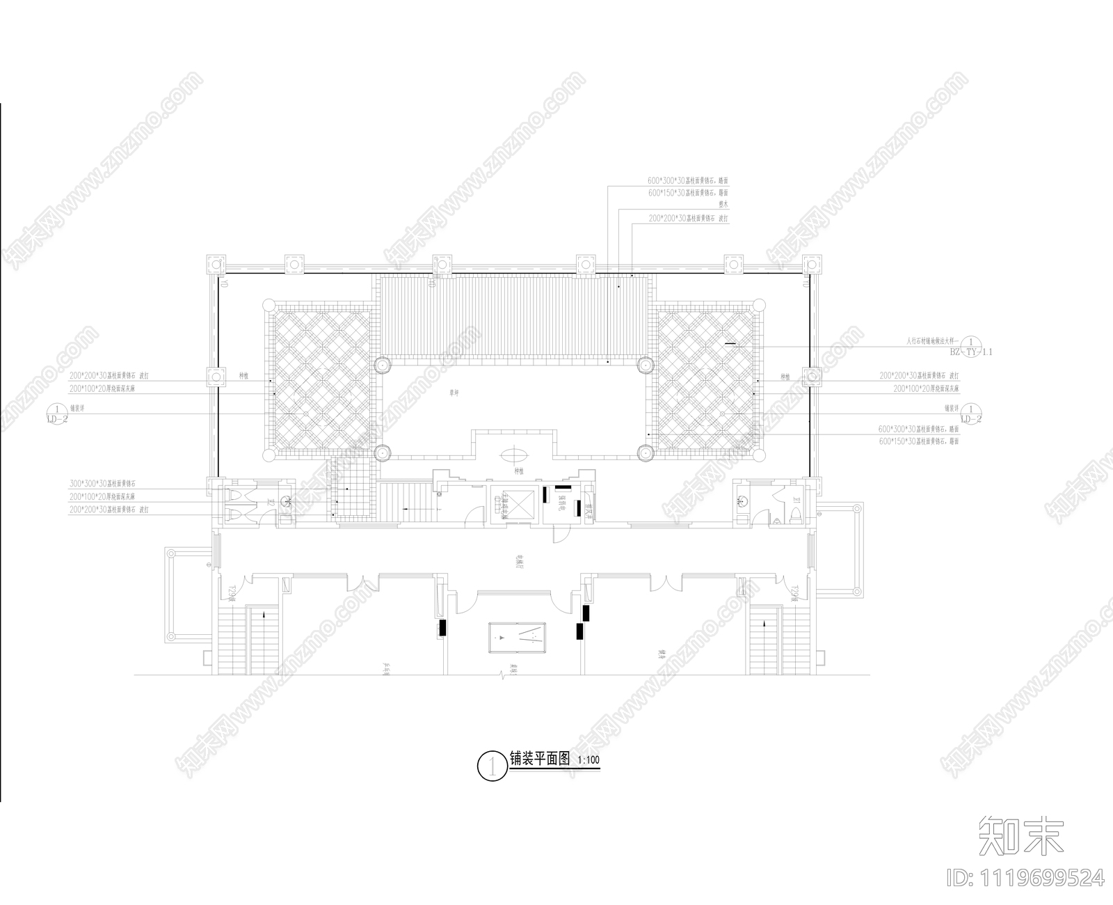 欧式古典屋顶花园节点详图施工图cad施工图下载【ID:1119699524】