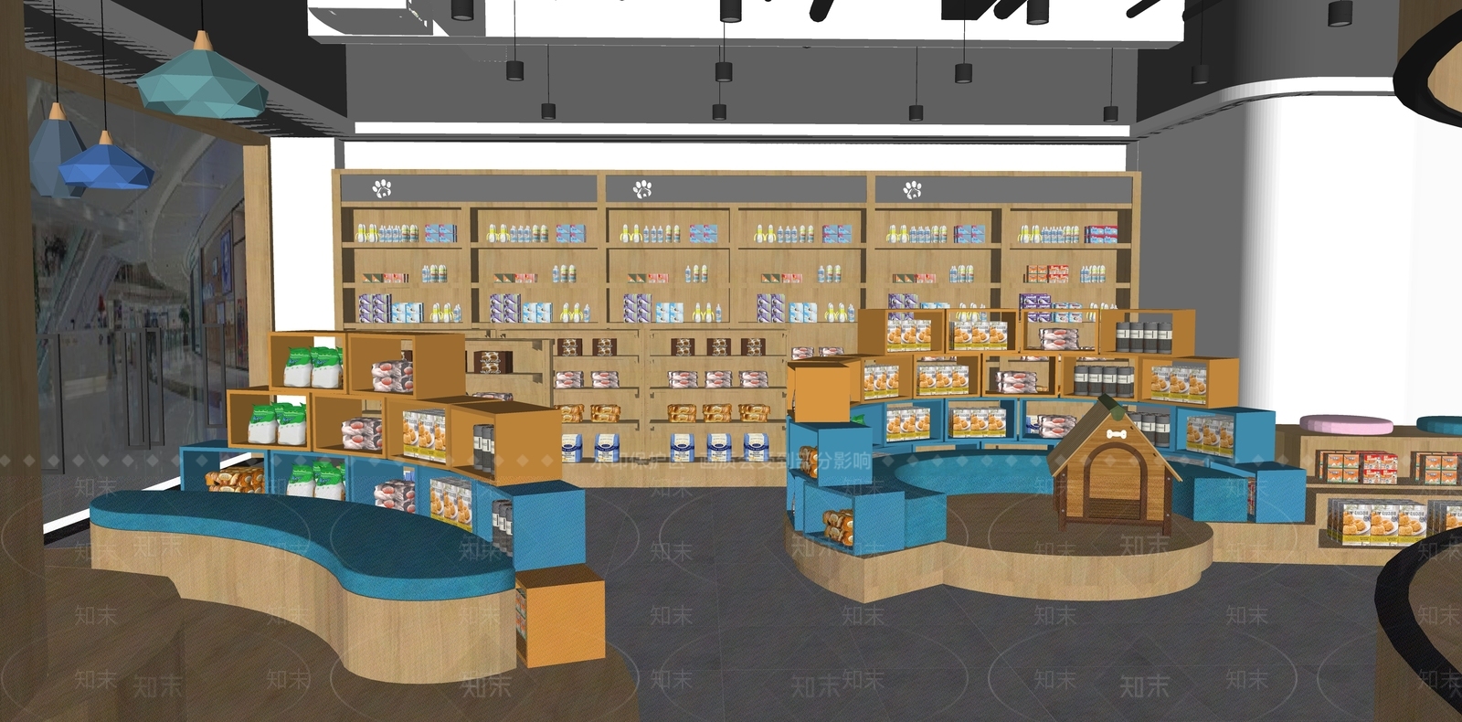 现代宠物店SU模型下载【ID:1119704384】
