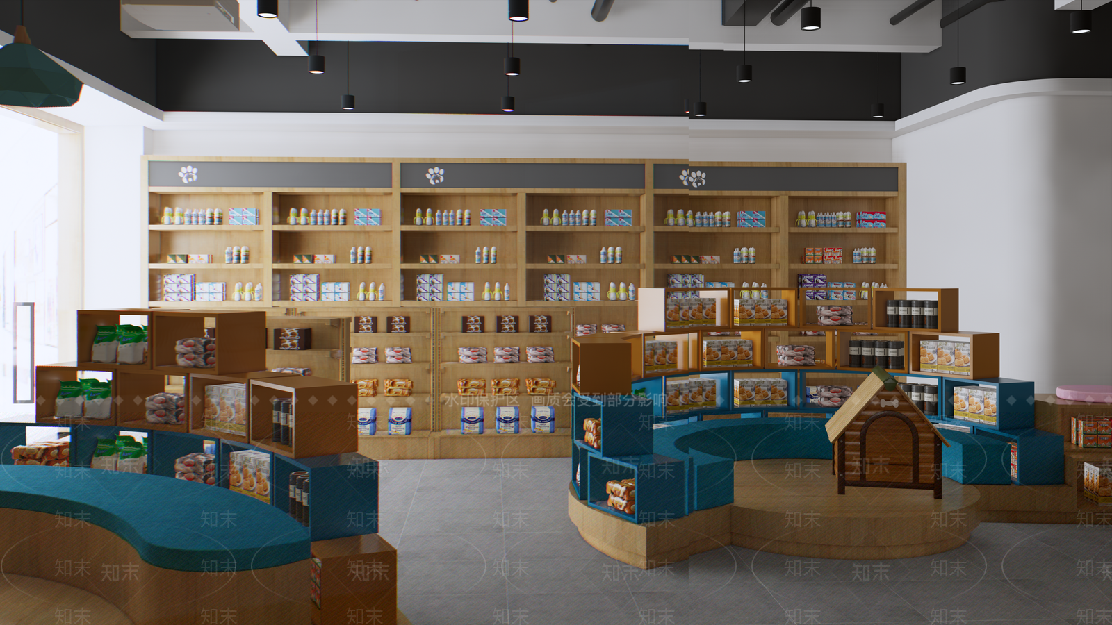 现代宠物店SU模型下载【ID:1119704384】