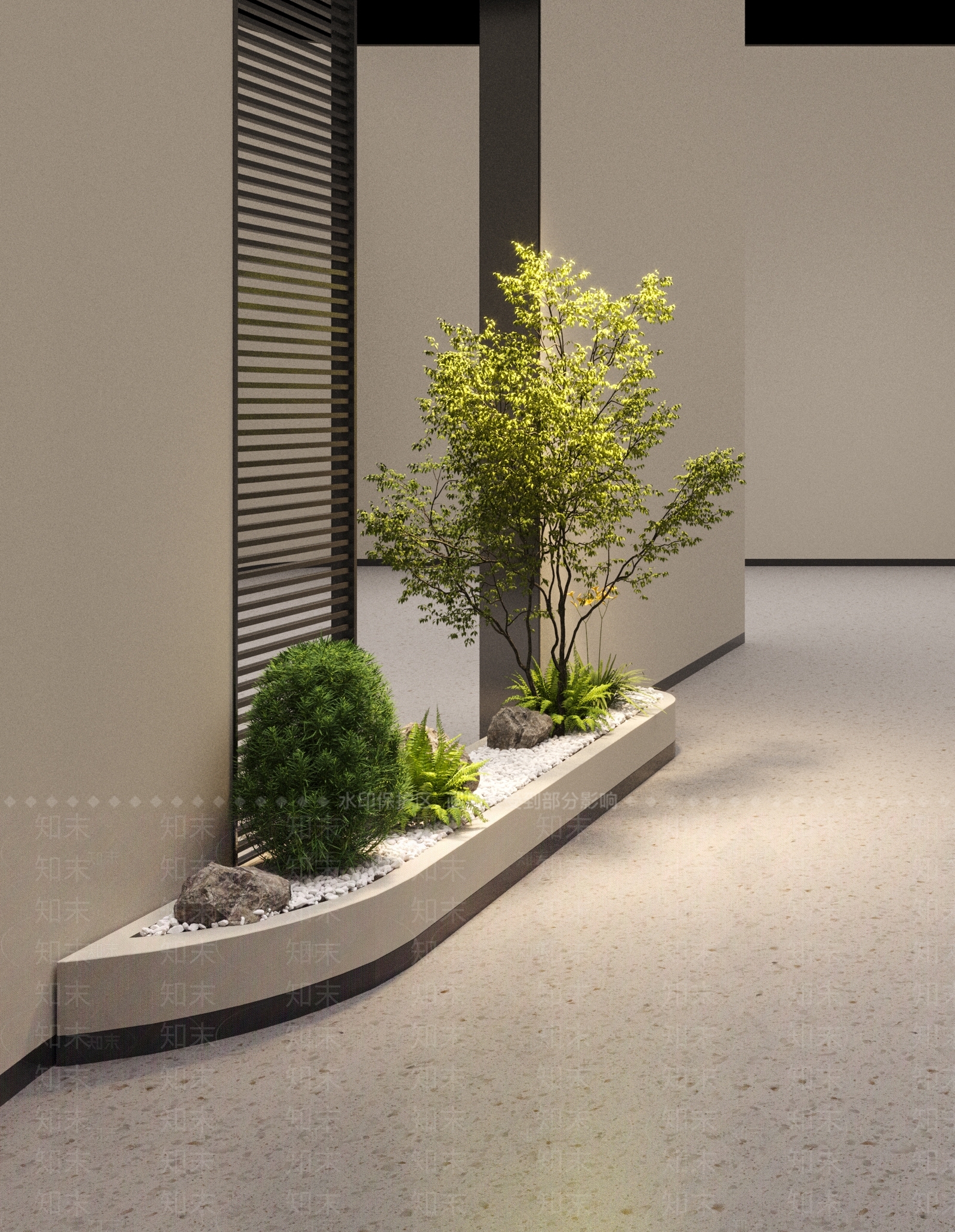 现代植物端景组合3D模型下载【ID:1119708092】