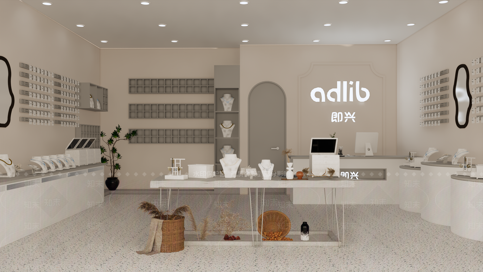 现代珠宝店SU模型下载【ID:1119709892】