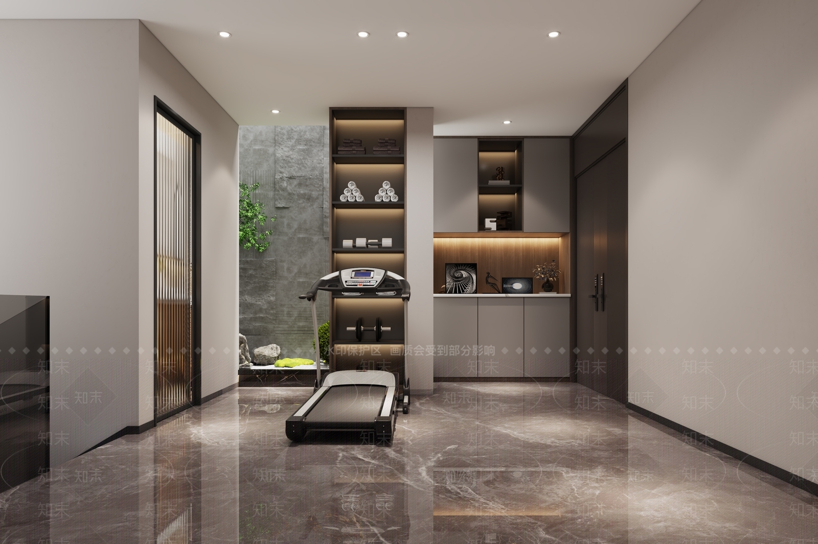 现代家居健身区3D模型下载【ID:1119714486】
