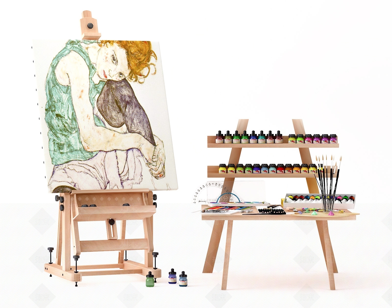 画架SU模型下载【ID:1119720358】