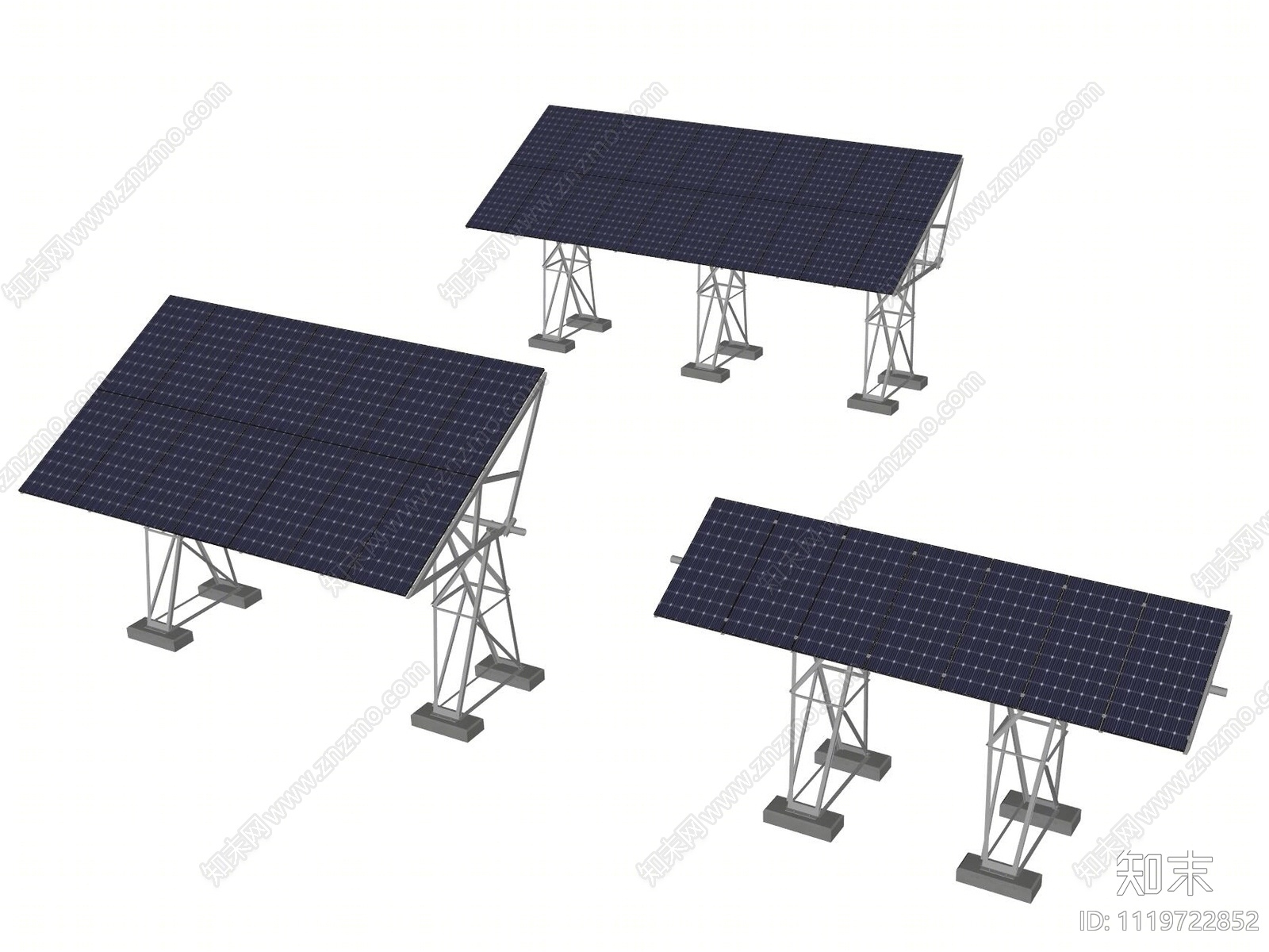 太阳能板SU模型下载【ID:1119722852】