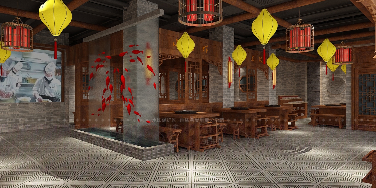 新中式小龙坎火锅店3D模型下载【ID:1119723913】