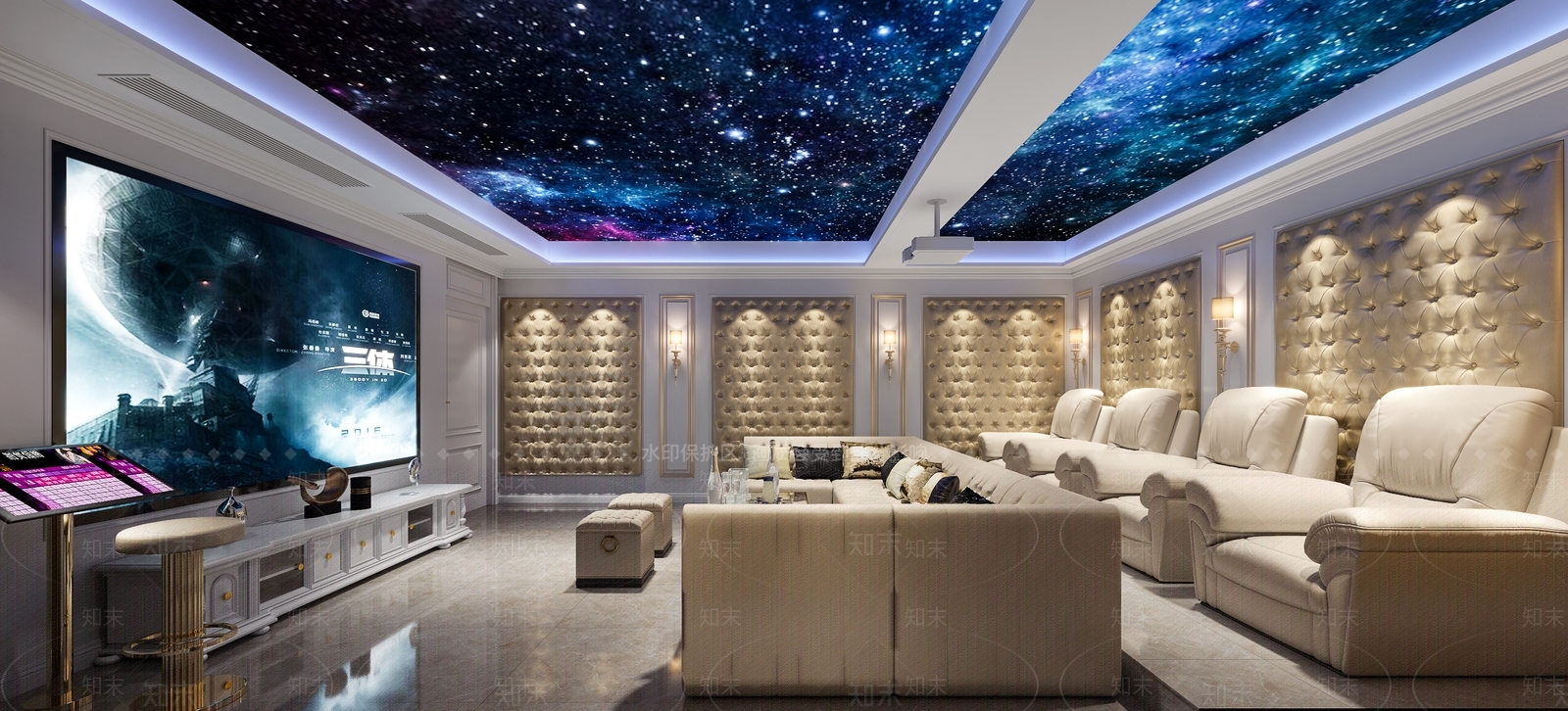 欧式古典影音室3D模型下载【ID:1119724497】