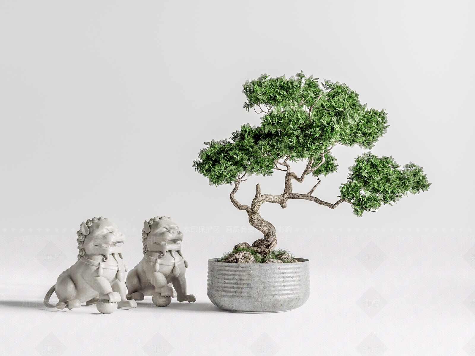 松树盆栽盆景3D模型下载【ID:1119724424】