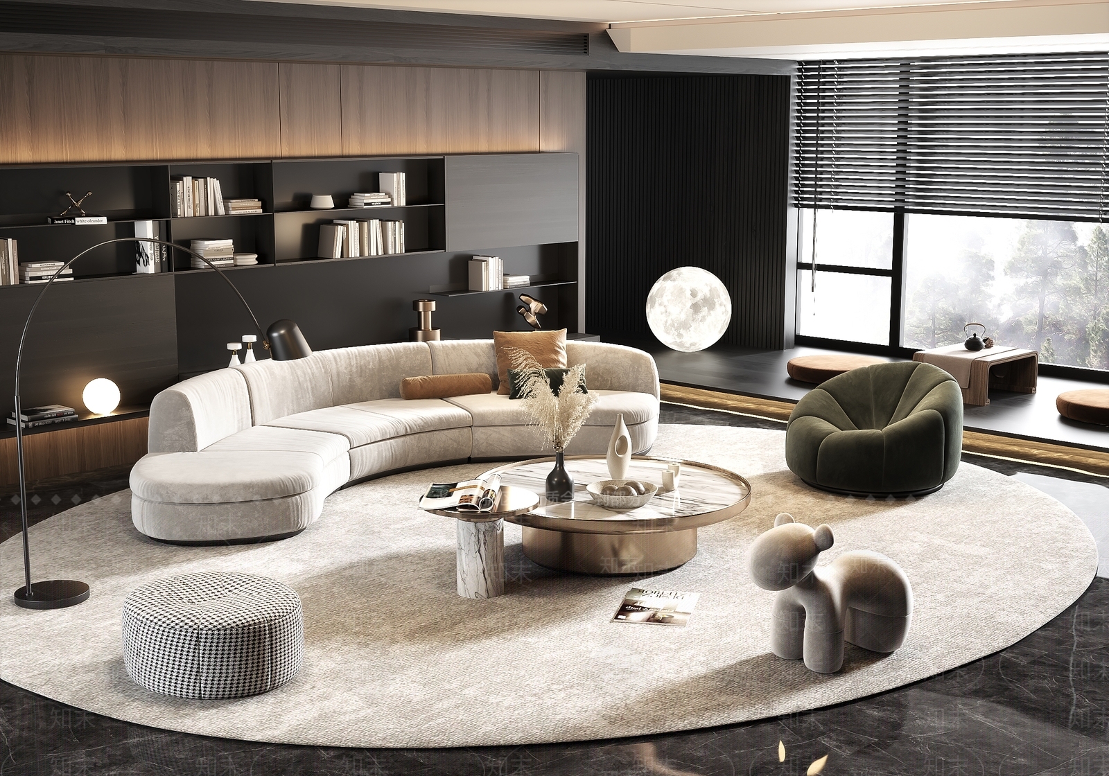 现代沙发茶几组合3D模型下载【ID:1119729796】