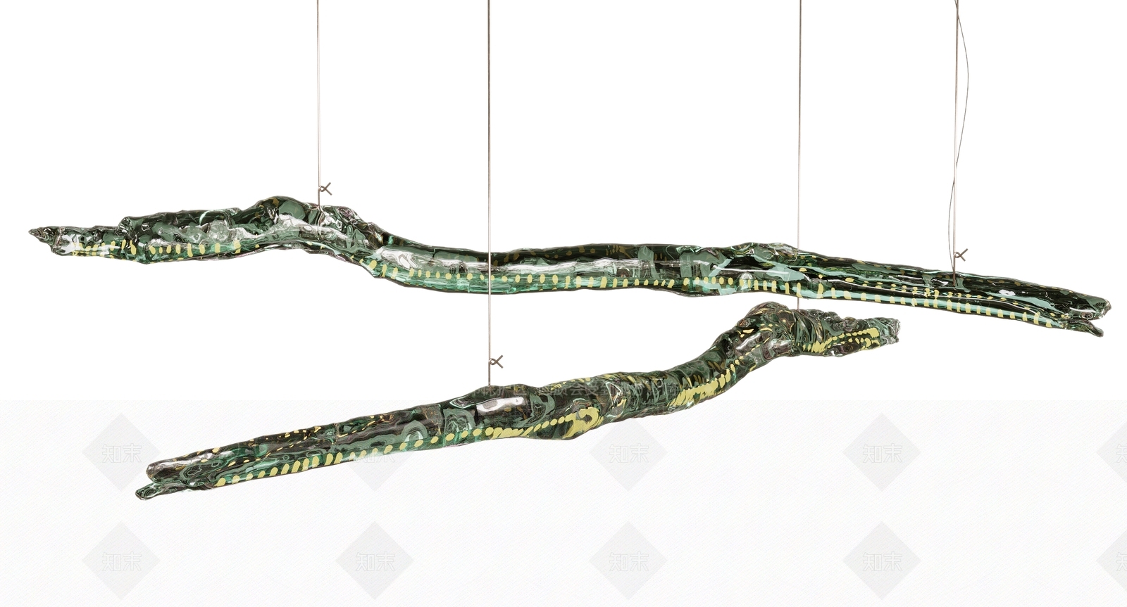 现代亚克力树枝吊灯3D模型下载【ID:1119729307】