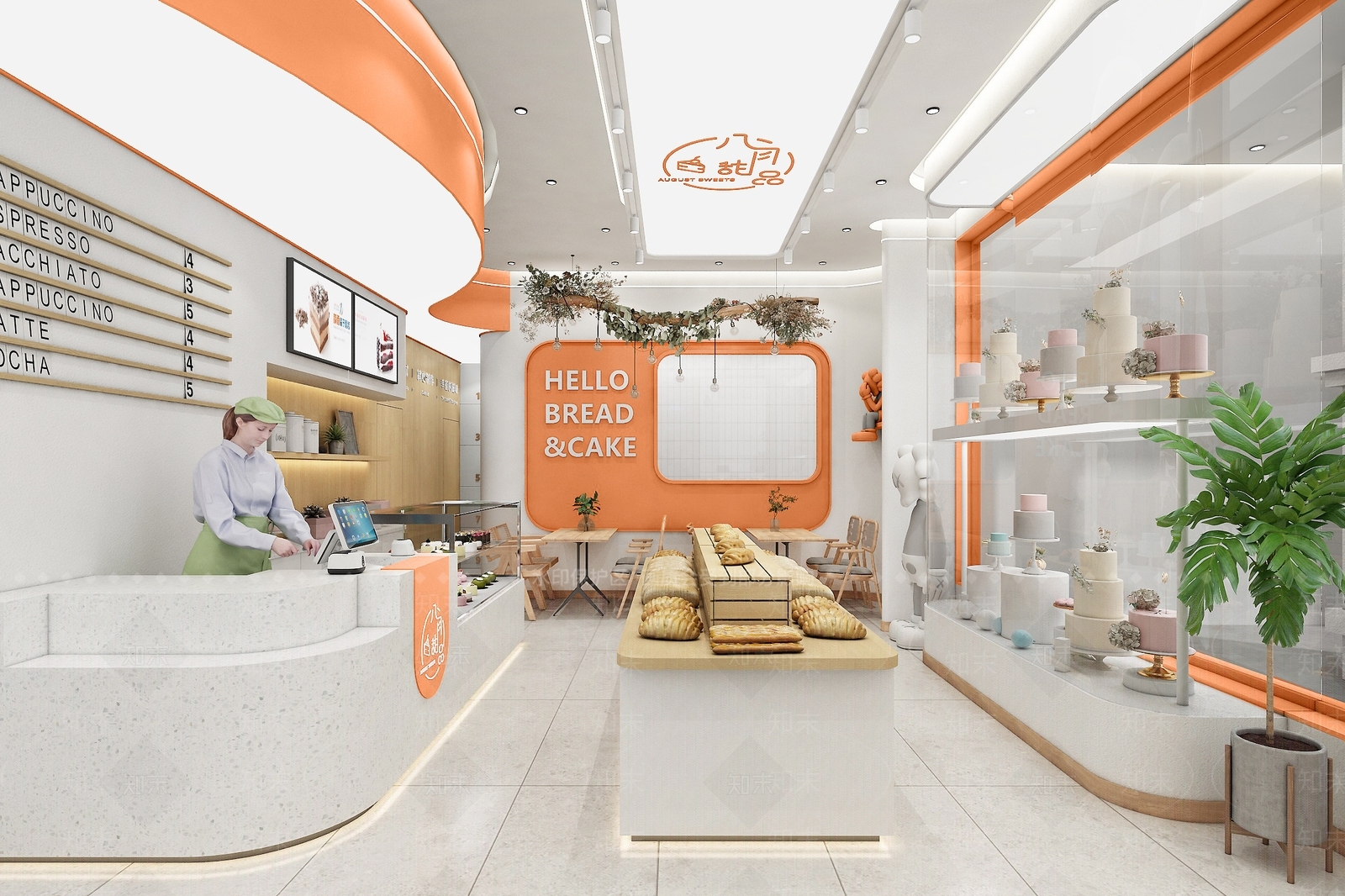 现代甜品面包店3D模型下载【ID:1119734522】