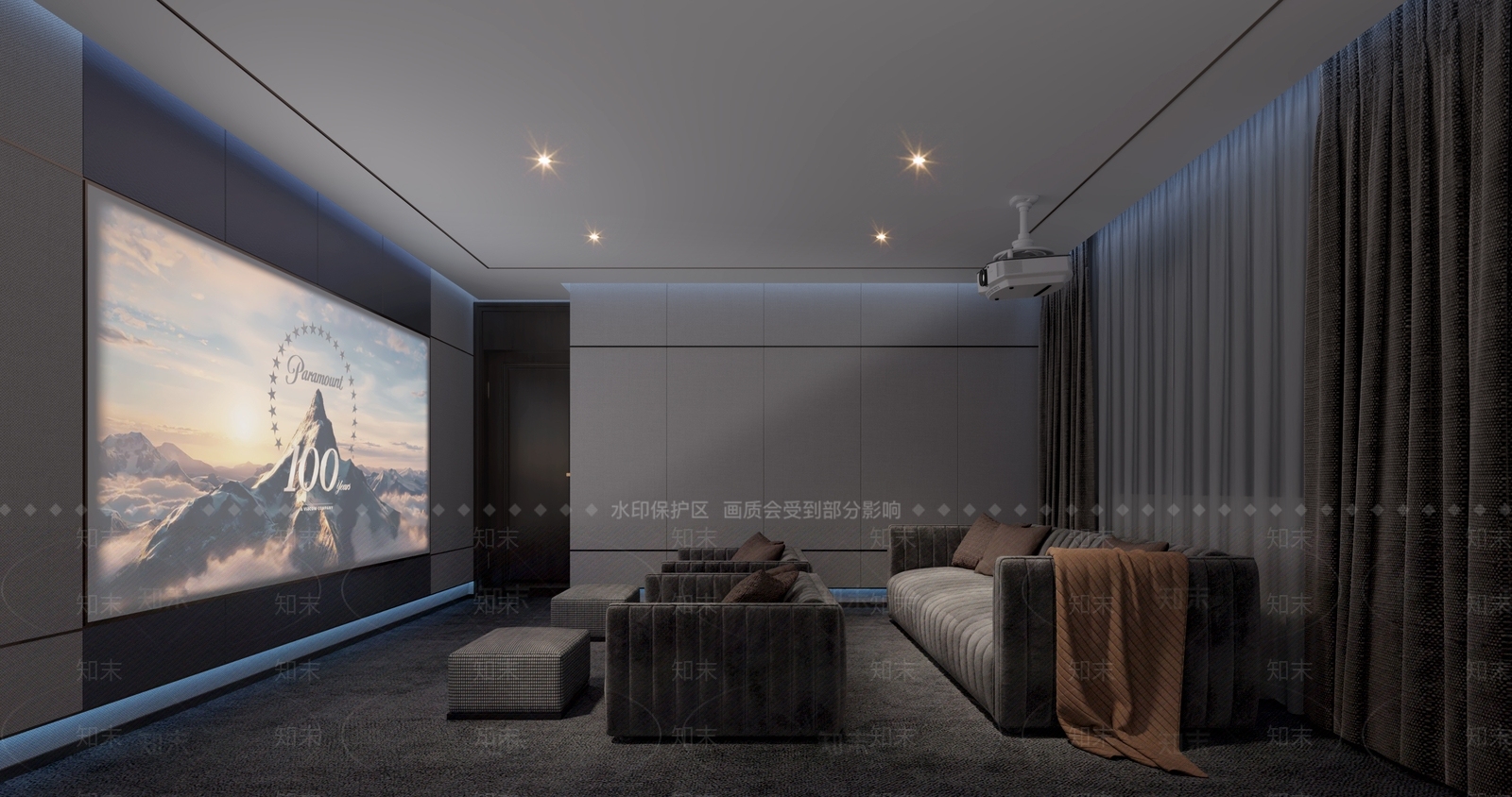 现代家居影音室3D模型下载【ID:1119737096】