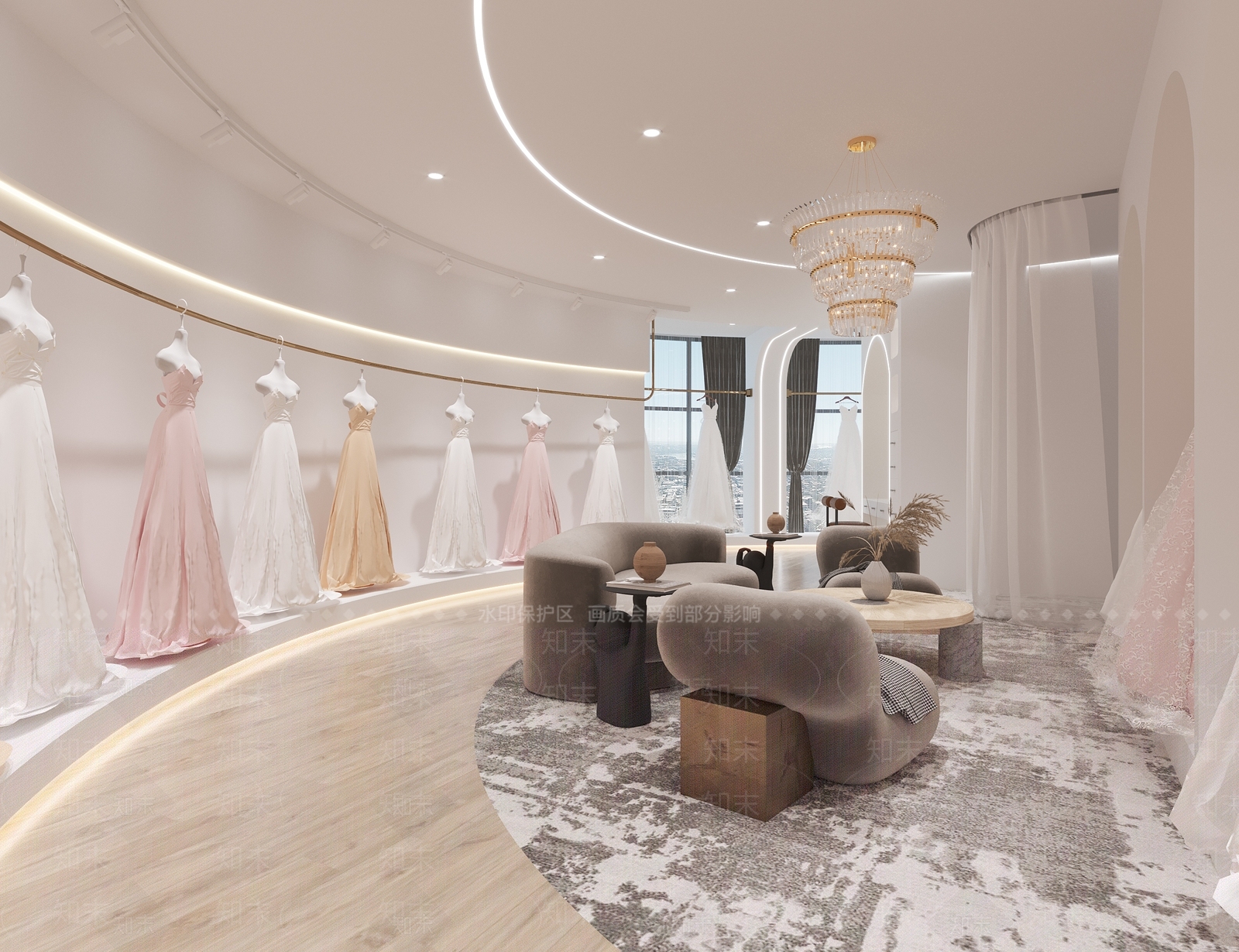 现代婚纱店3D模型下载【ID:1119747339】