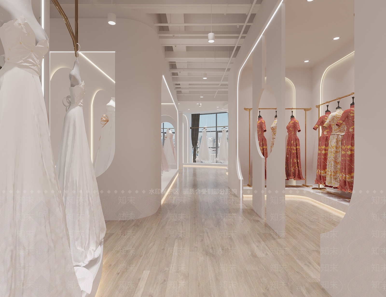 现代婚纱店3D模型下载【ID:1119747339】