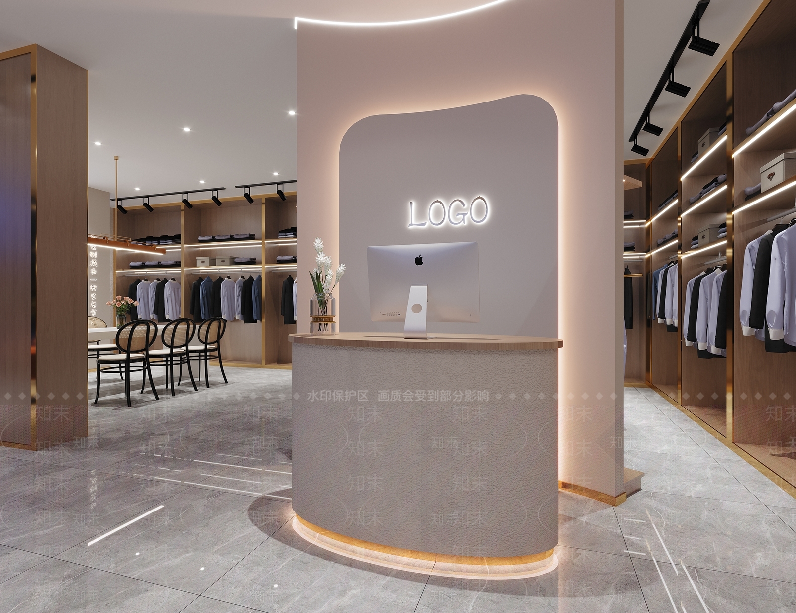 现代服装店3D模型下载【ID:1119757963】