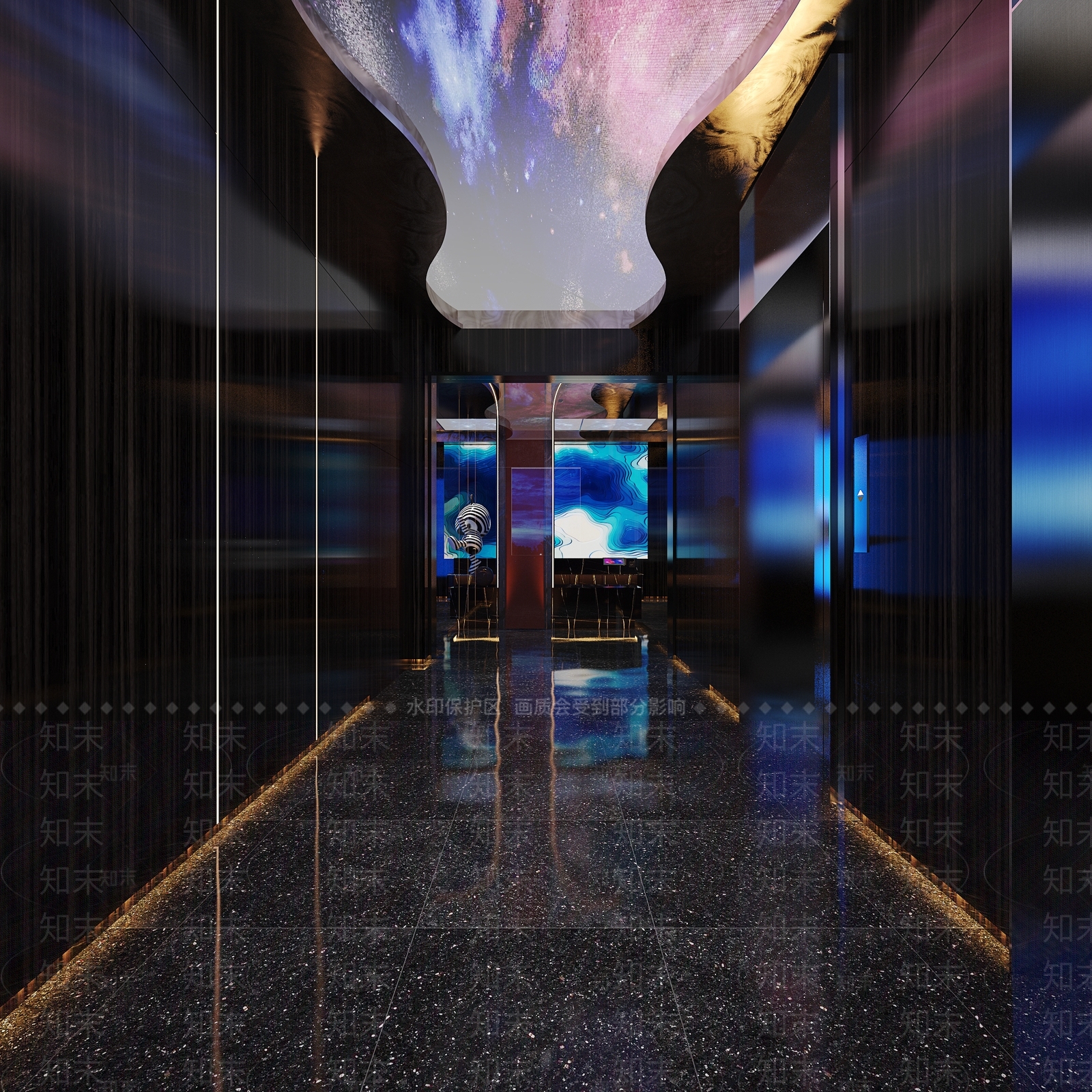 现代足浴店前厅3D模型下载【ID:1119766205】