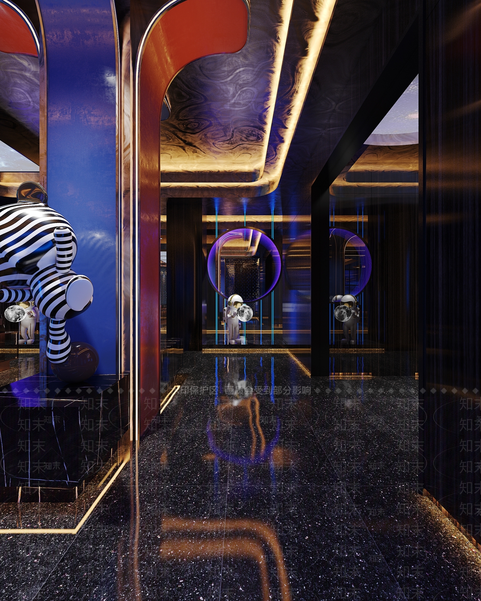 现代足浴店前厅3D模型下载【ID:1119766205】