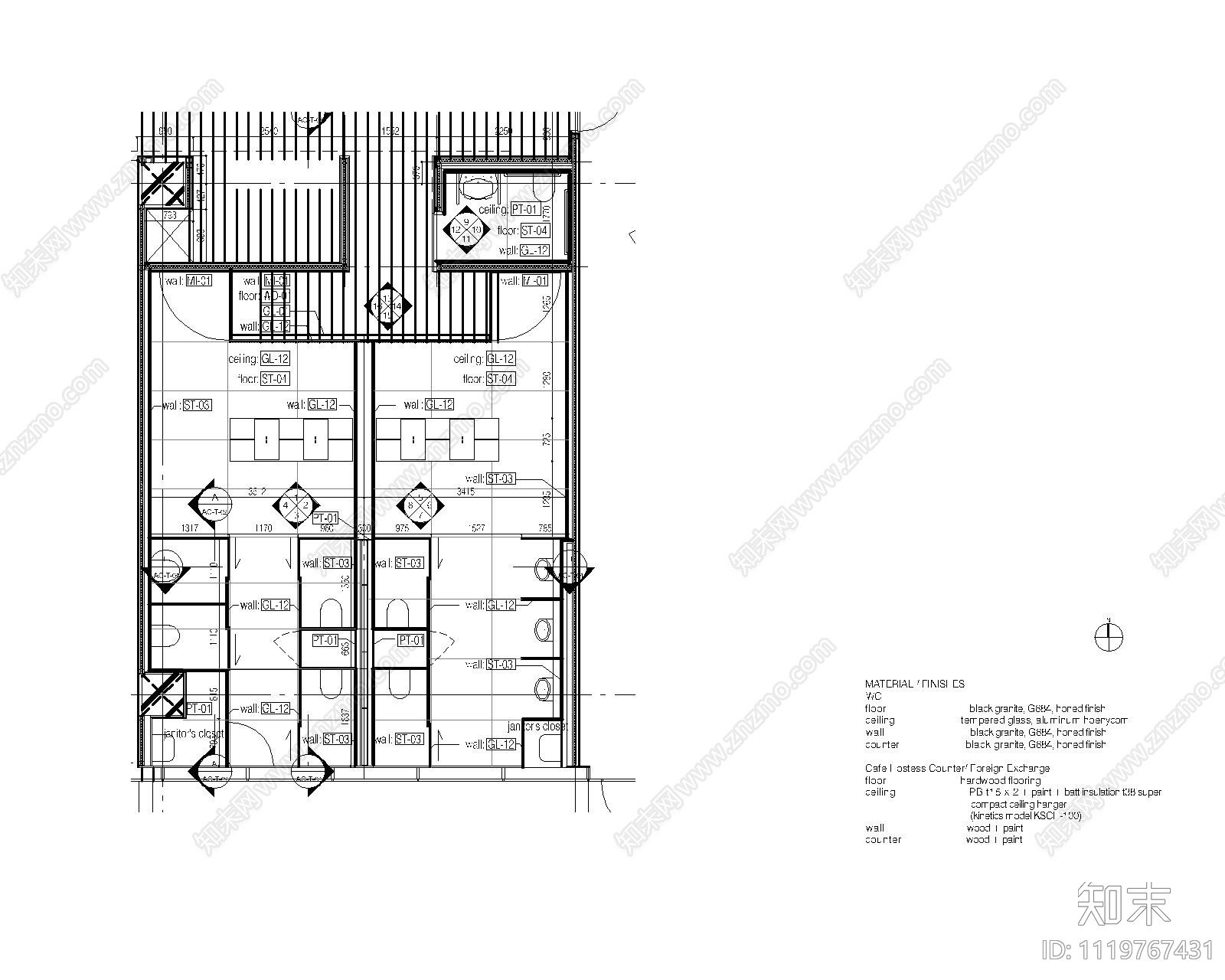 87个酒店建筑装修施工图合集cad施工图下载【ID:1119767431】