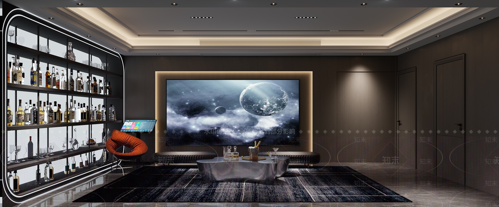 现代影音室3D模型下载【ID:1119769620】