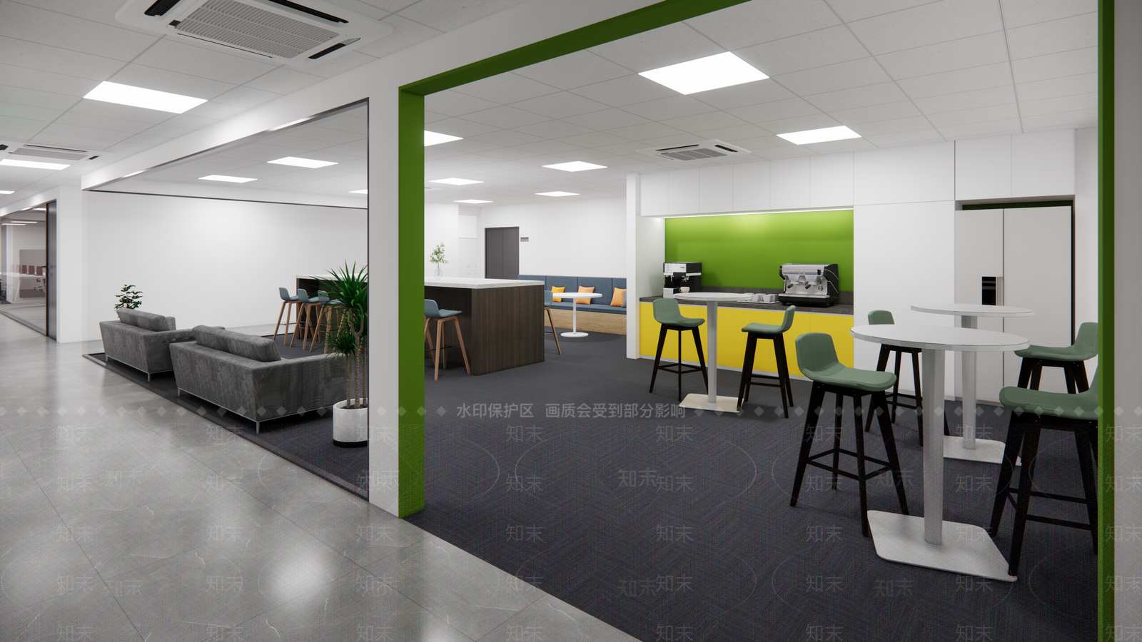 现代茶水间SU模型下载【ID:1119770573】
