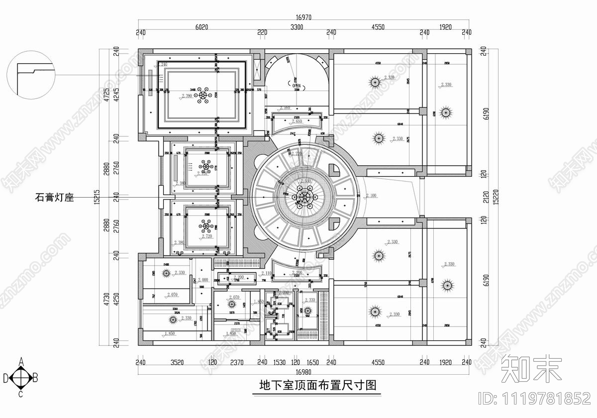 四层别墅私宅CAD设计施工图施工图下载【ID:1119781852】