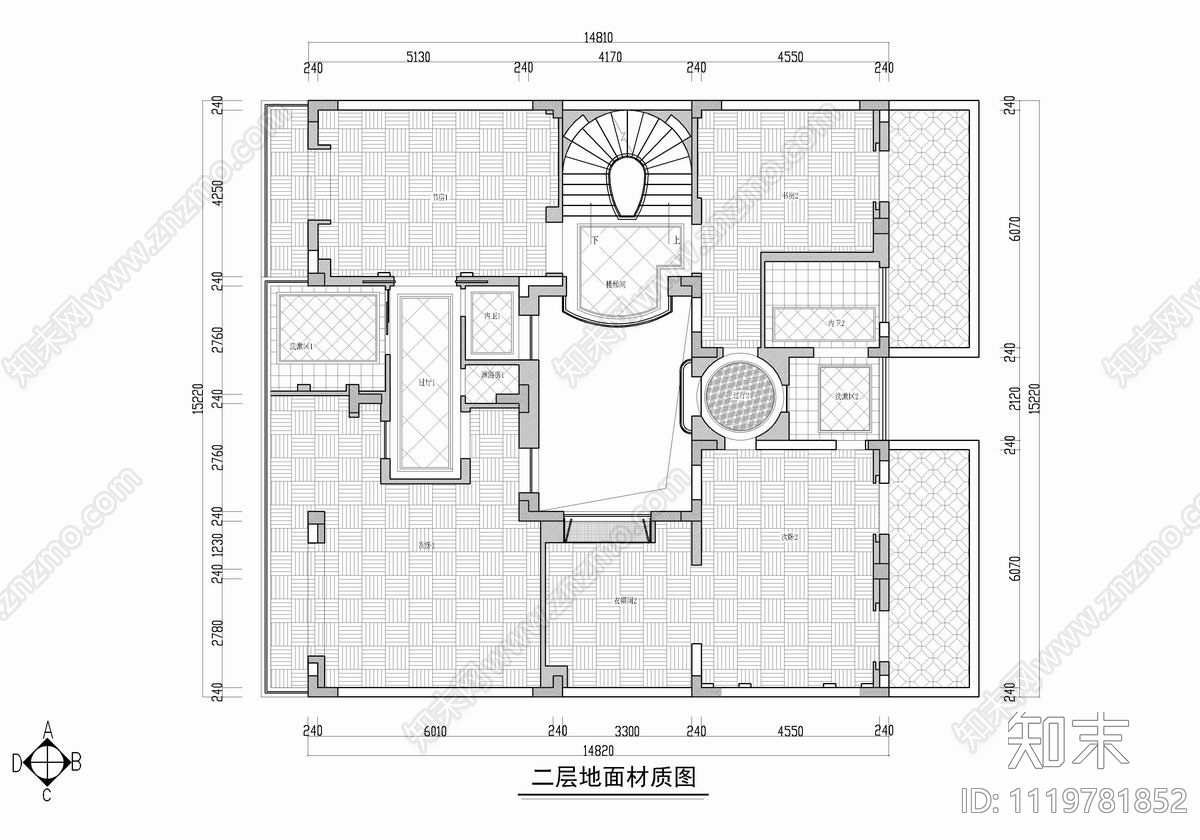 四层别墅私宅CAD设计施工图施工图下载【ID:1119781852】