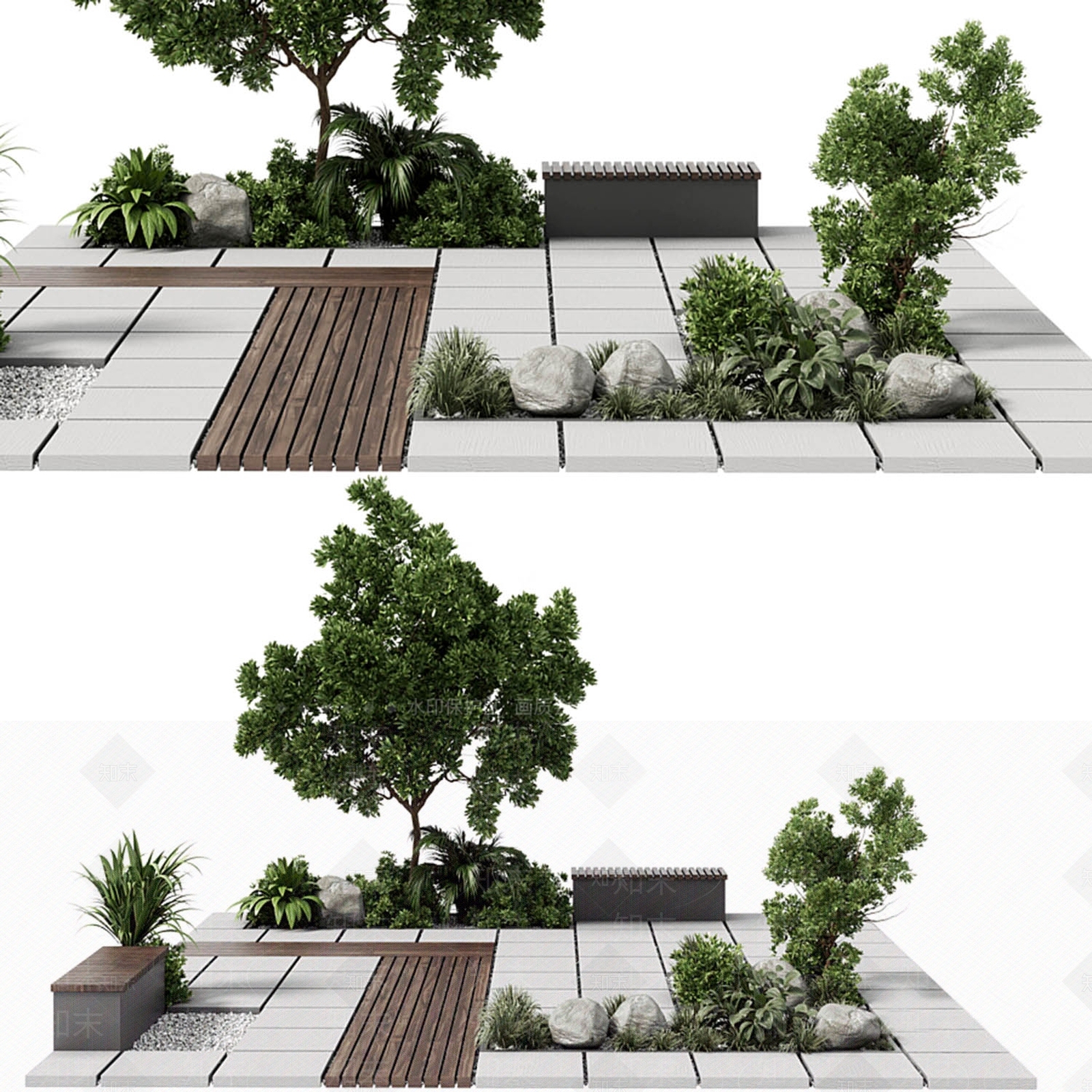 现代户外景观小品3D模型下载【ID:1119781719】
