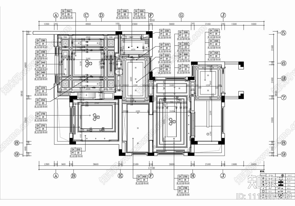 四层别墅CAD设计施工图cad施工图下载【ID:1119782264】