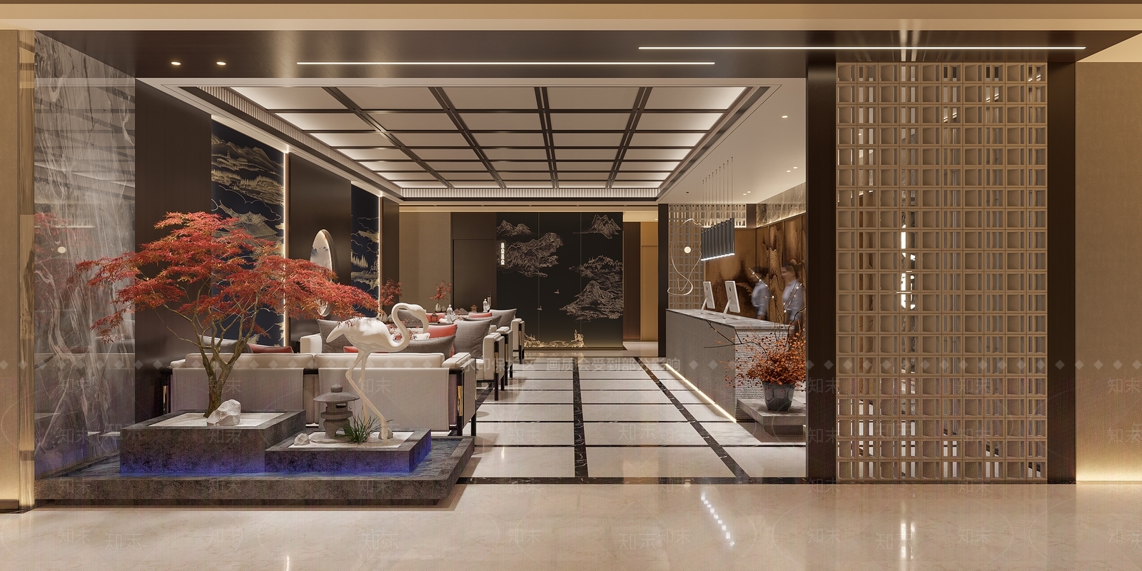 新中式足浴店3D模型下载【ID:1119788277】