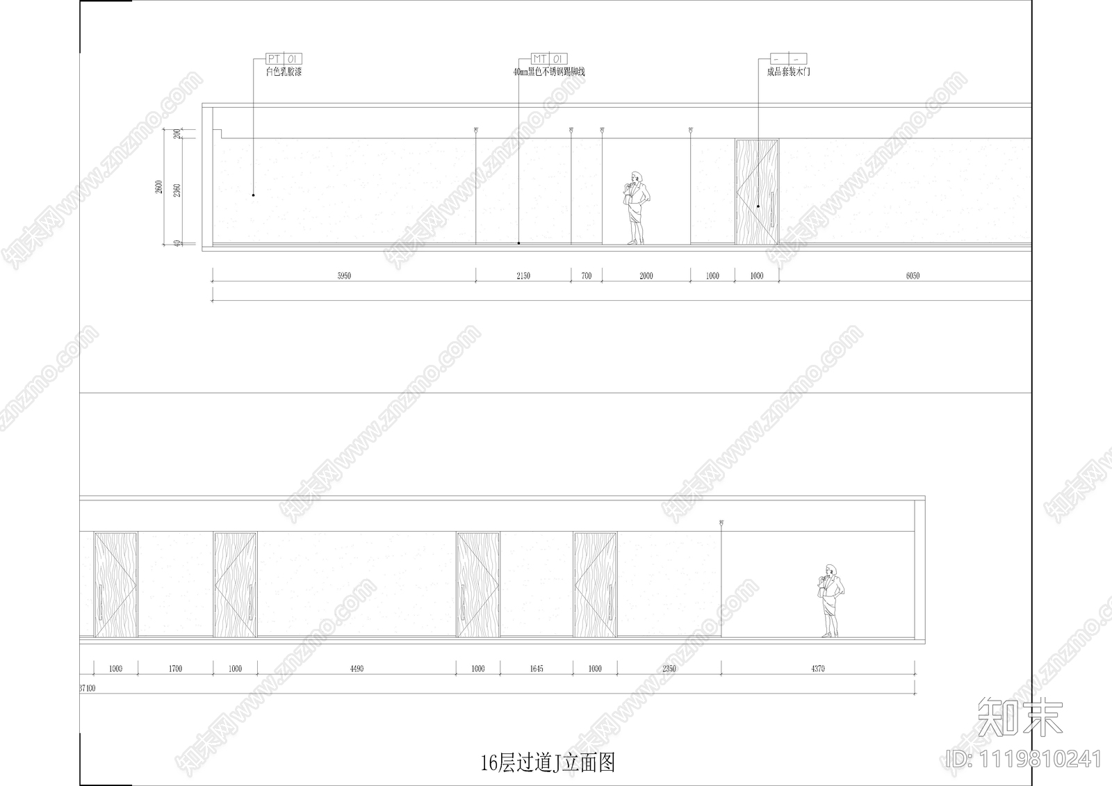 现代简约医院室内办公空间设计施工图cad施工图下载【ID:1119810241】