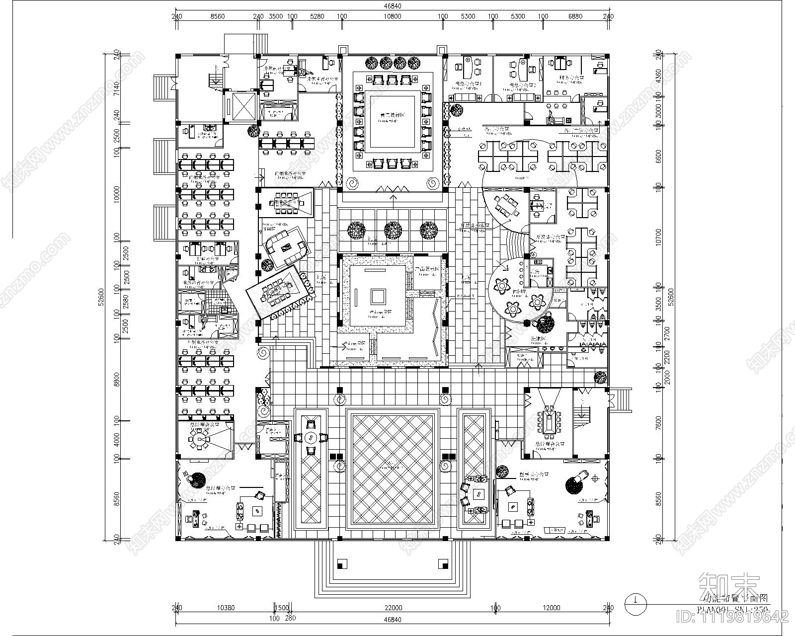 法式办公楼设计施工图含效果图cad施工图下载【ID:1119819642】