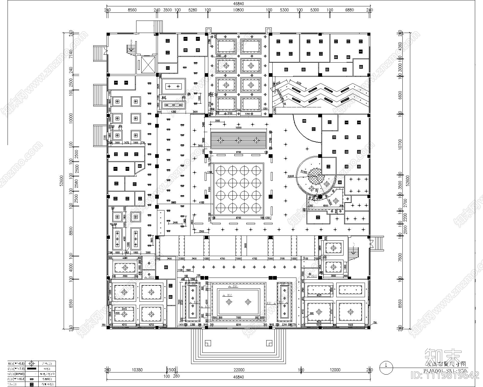 法式办公楼设计施工图含效果图cad施工图下载【ID:1119819642】