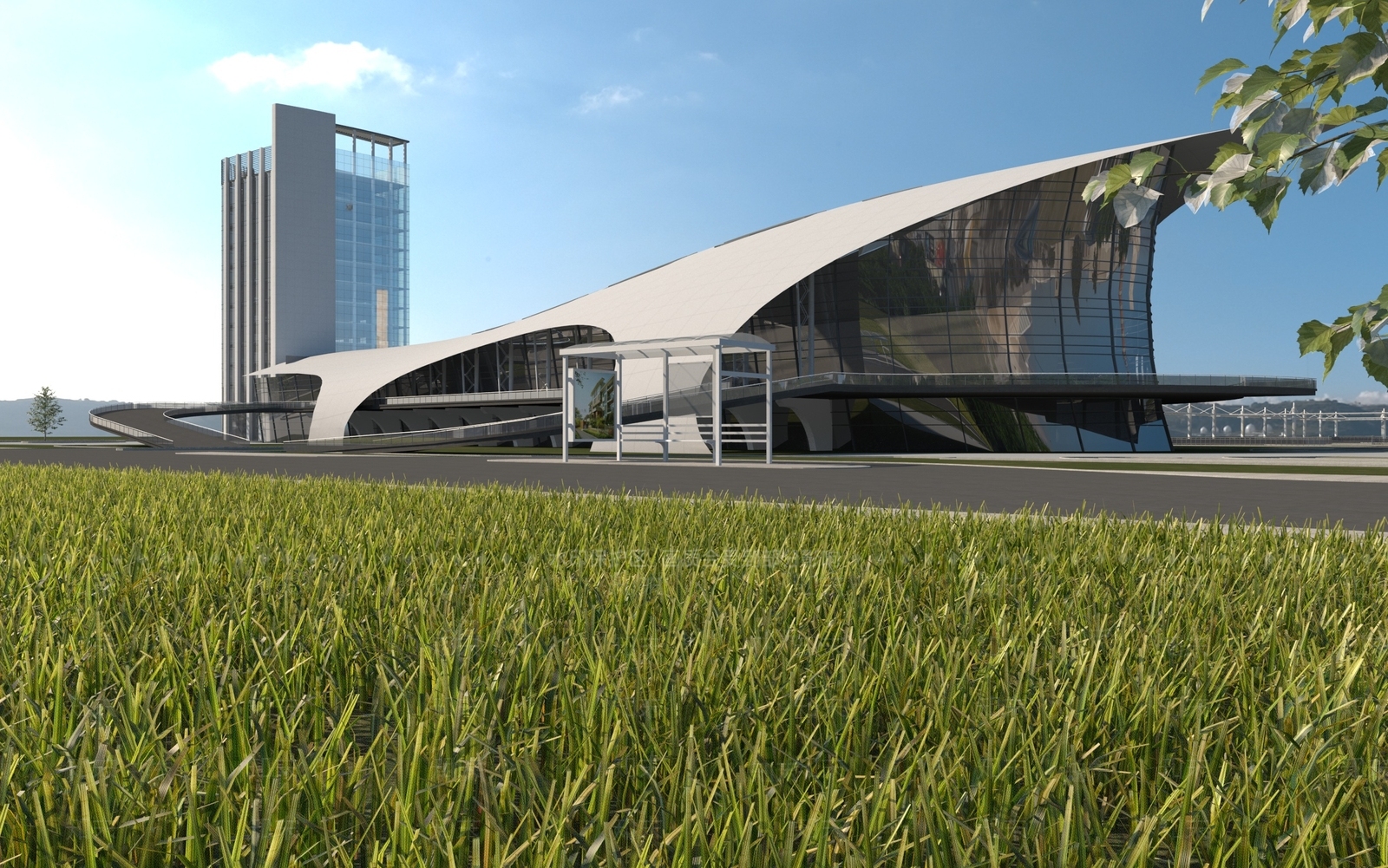 现代汽车站3D模型下载【ID:1119842805】