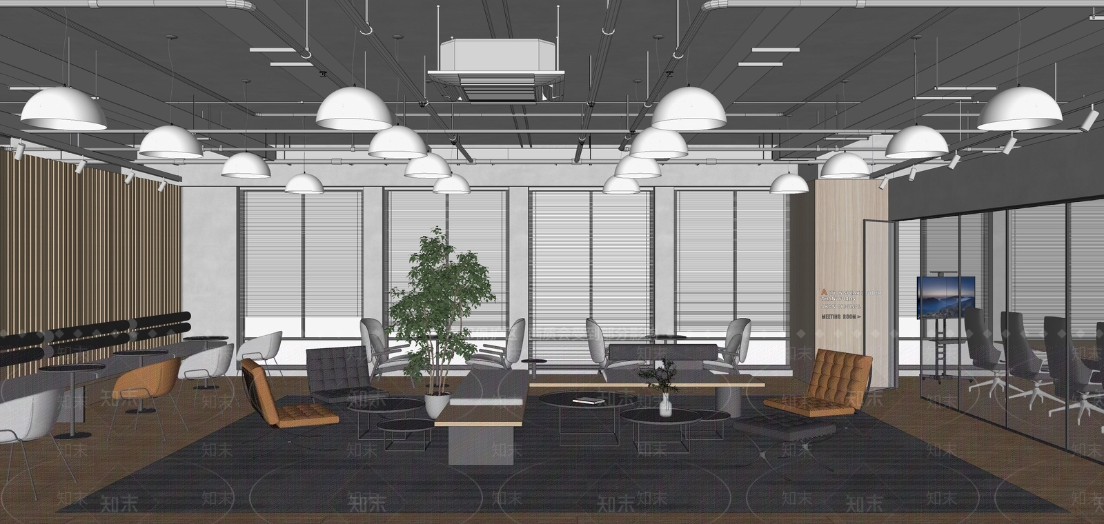 现代公司休息区SU模型下载【ID:1119891062】