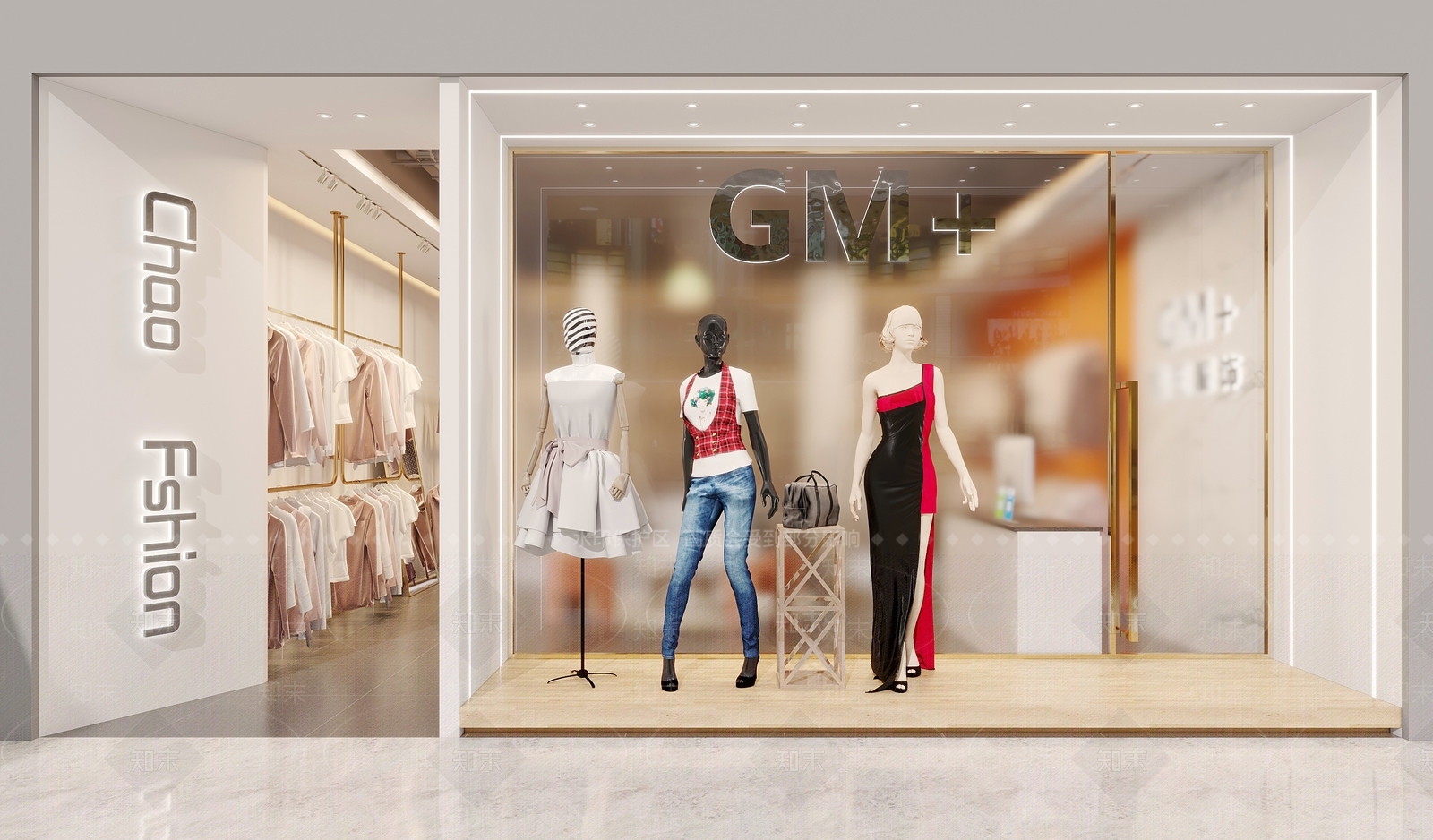 现代服装店3D模型下载【ID:1119916693】