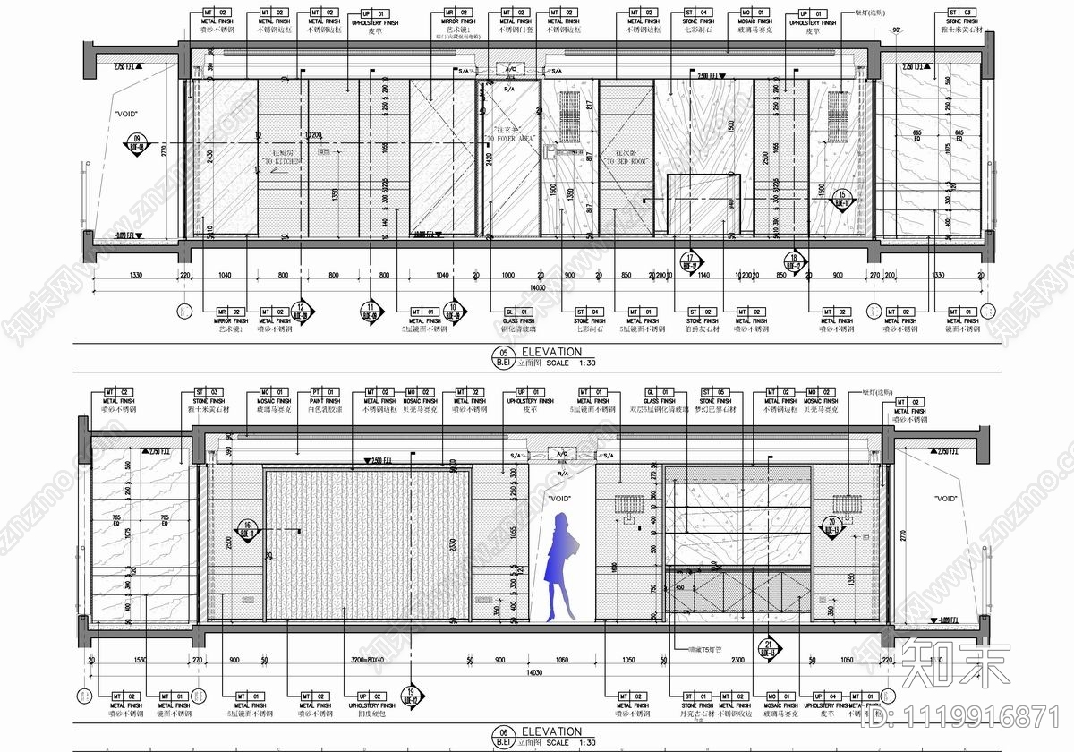 160㎡家装大平层CAD施工图cad施工图下载【ID:1119916871】