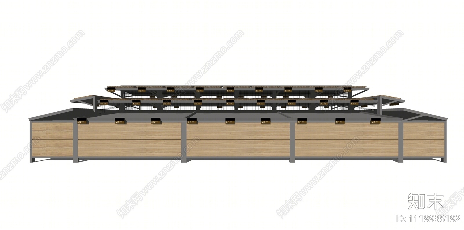 现代超市货架SU模型下载【ID:1119938192】