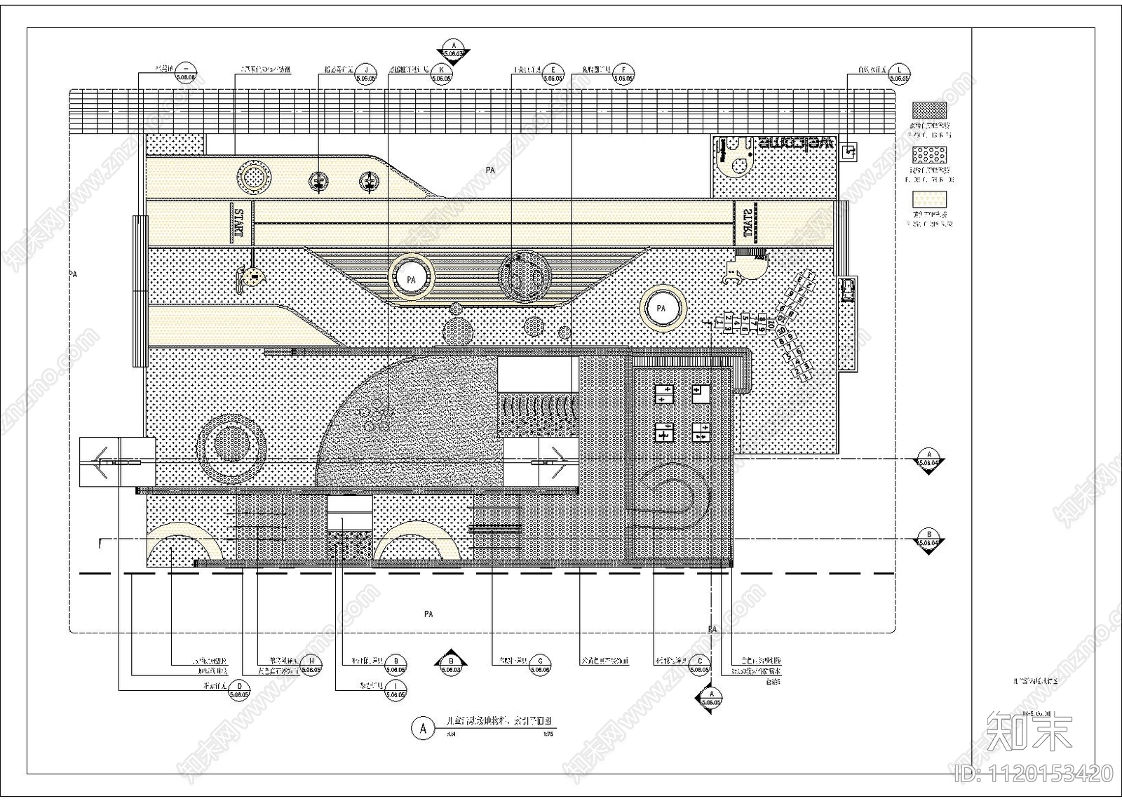 儿童活动区详图cad施工图下载【ID:1120153420】