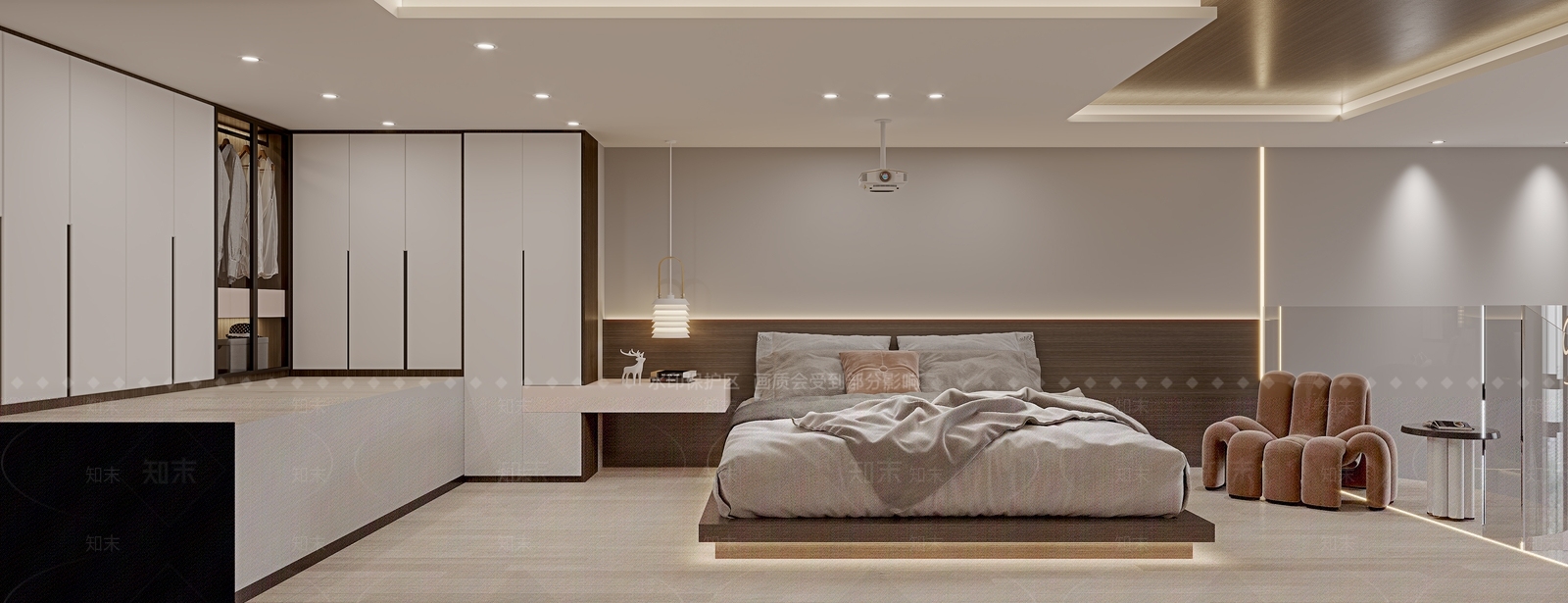 现代公寓卧室3D模型下载【ID:1119954721】